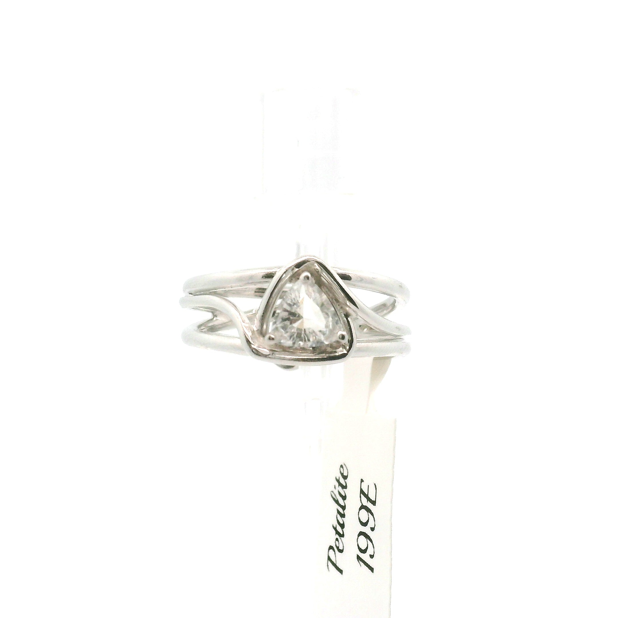 Petalite Cuff Ring .925 Silver for Profound Healing and Spiritual Advancement