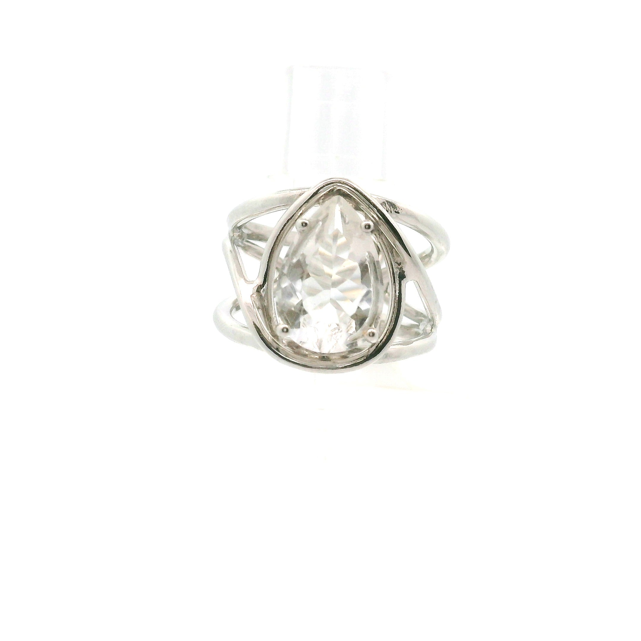 Petalite Cuff Ring .925 Silver for Profound Healing and Spiritual Advancement