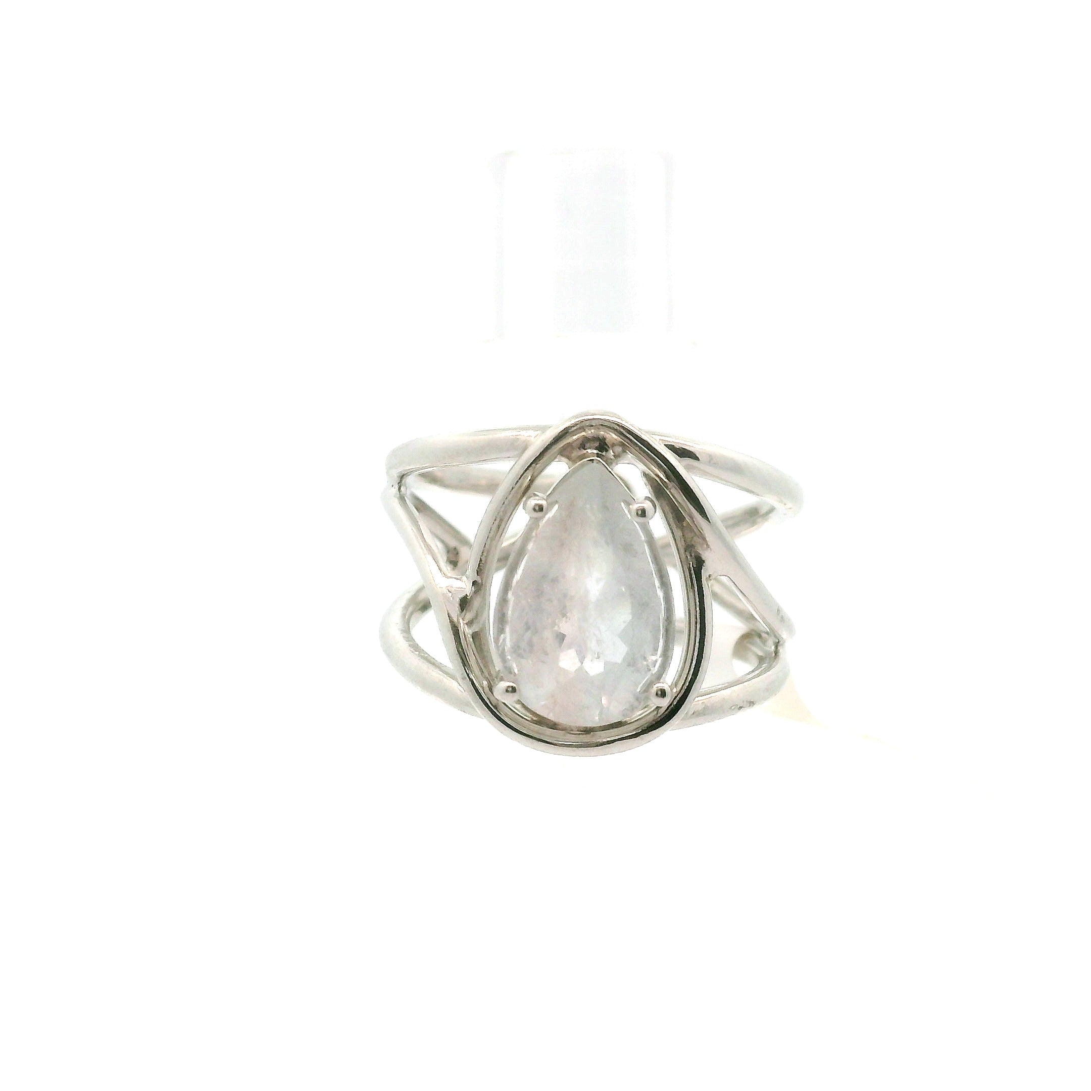 Petalite Cuff Ring .925 Silver for Profound Healing and Spiritual Advancement