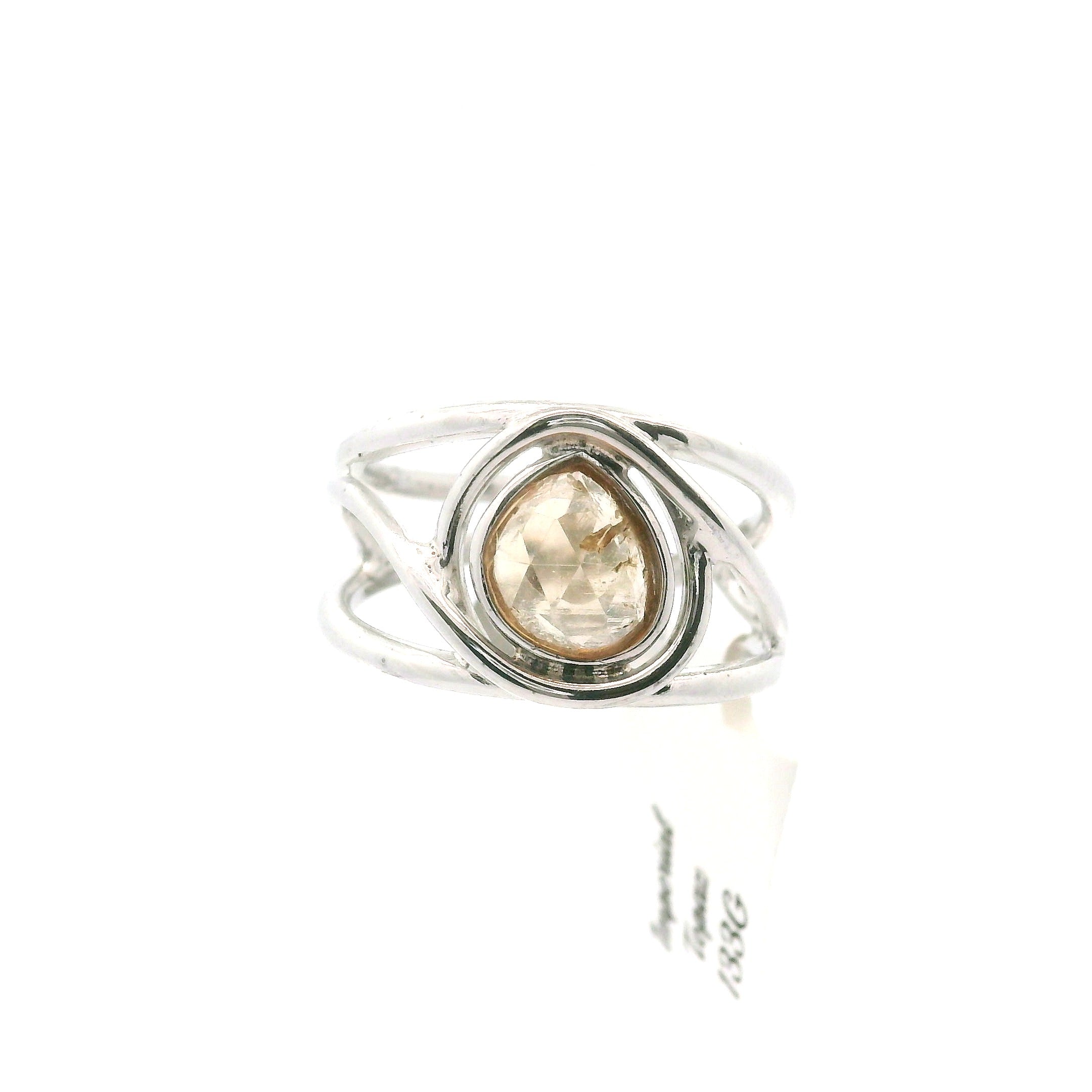 Imperial Topaz Midi Cuff Ring .925 Sterling Silver for Spiritual Transformation