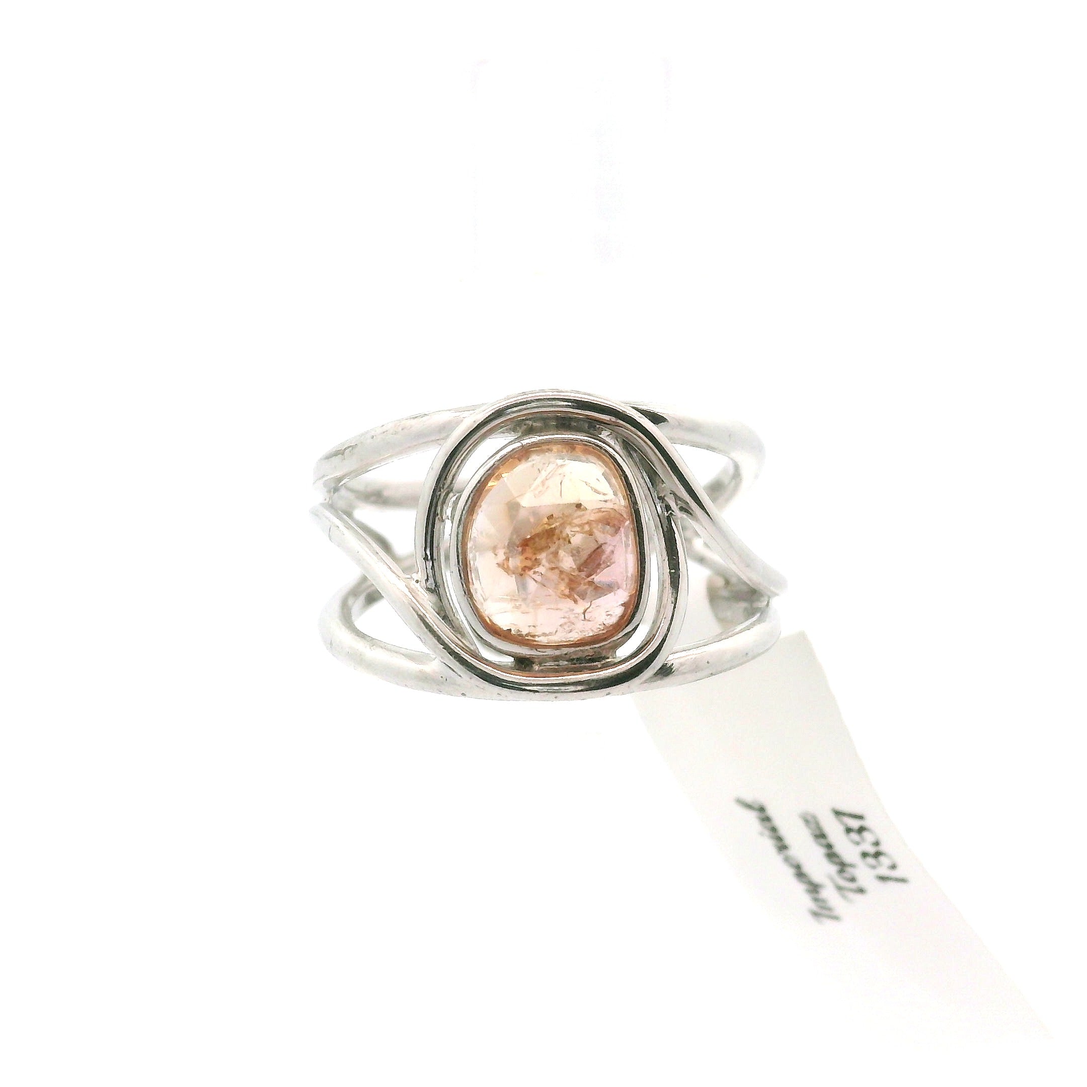 Imperial Topaz Midi Cuff Ring .925 Sterling Silver for Spiritual Transformation