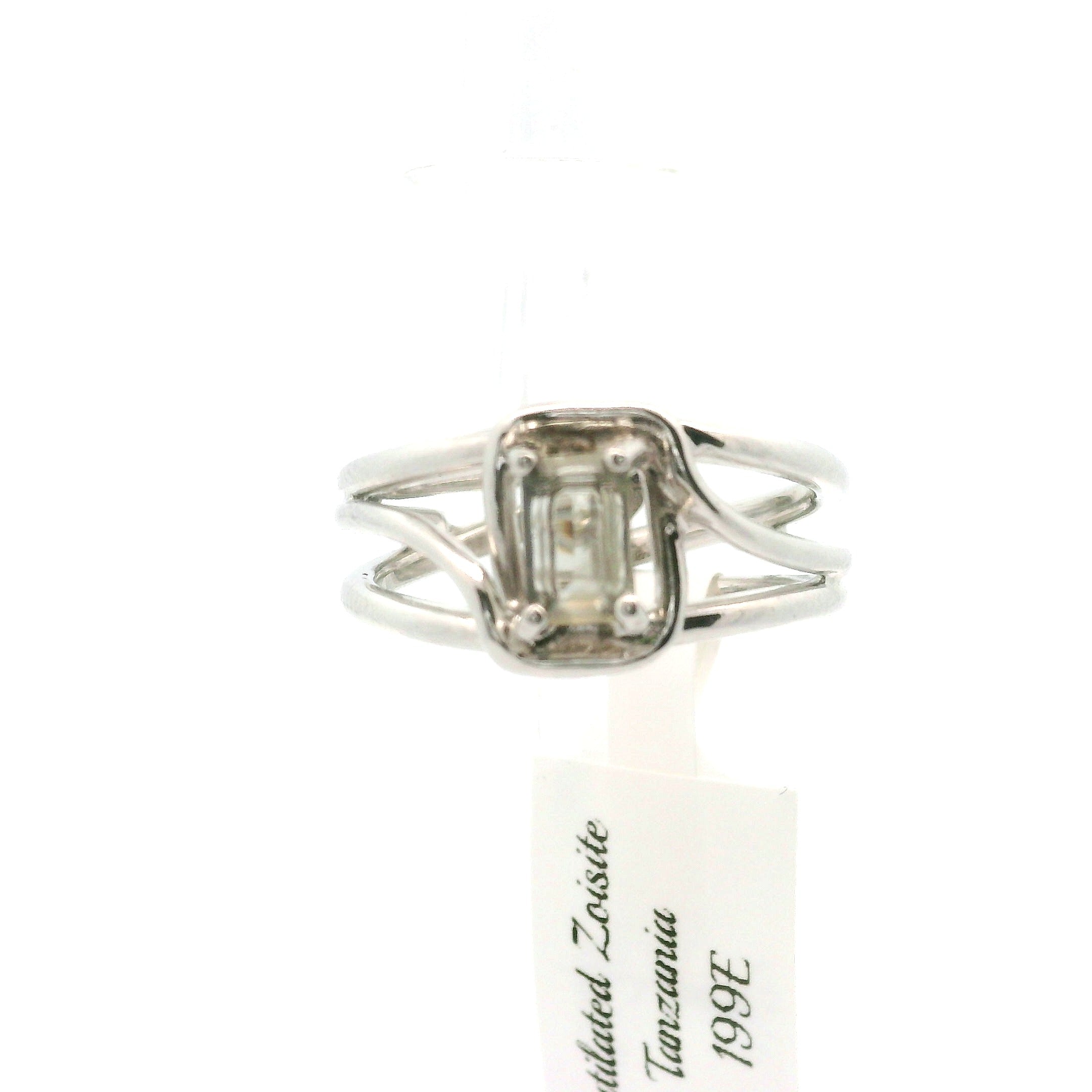 Rutilated Zoisite Cuff Ring .925 Silver for Elevating your Consciousness