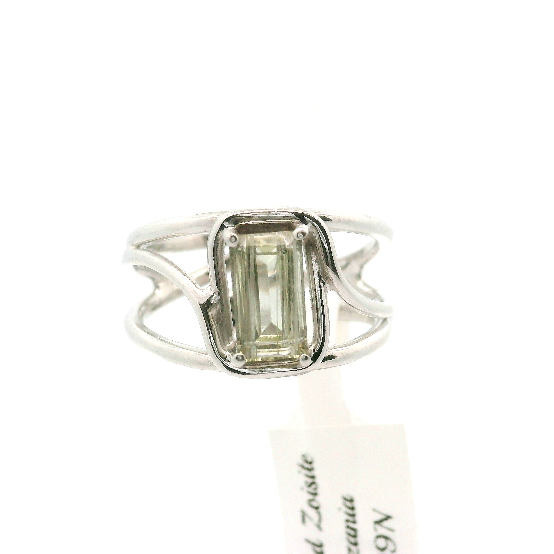 Rutilated Zoisite Cuff Ring .925 Silver for Elevating your Consciousness