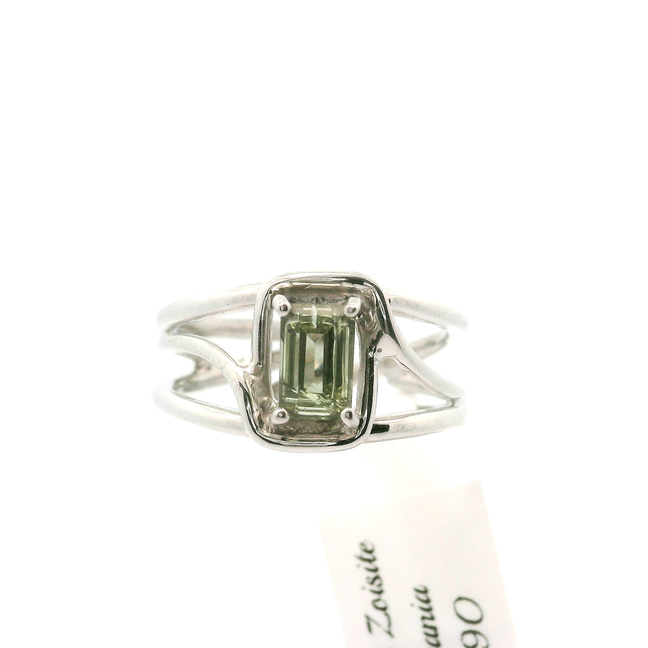 Rutilated Zoisite Cuff Ring .925 Silver for Elevating your Consciousness