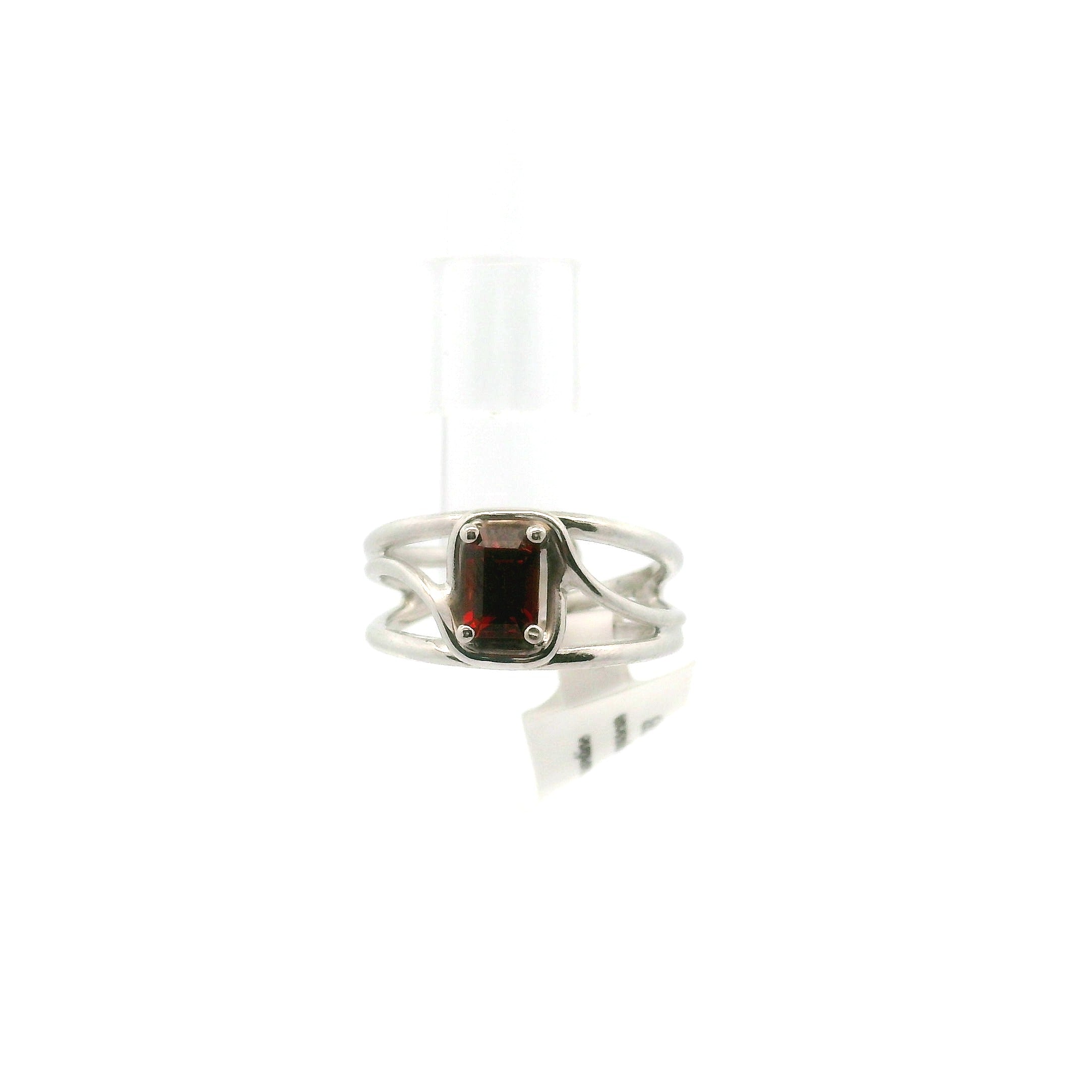 Spessartine Garnet Cuff Ring .925 Silver for Passion and Manifestation