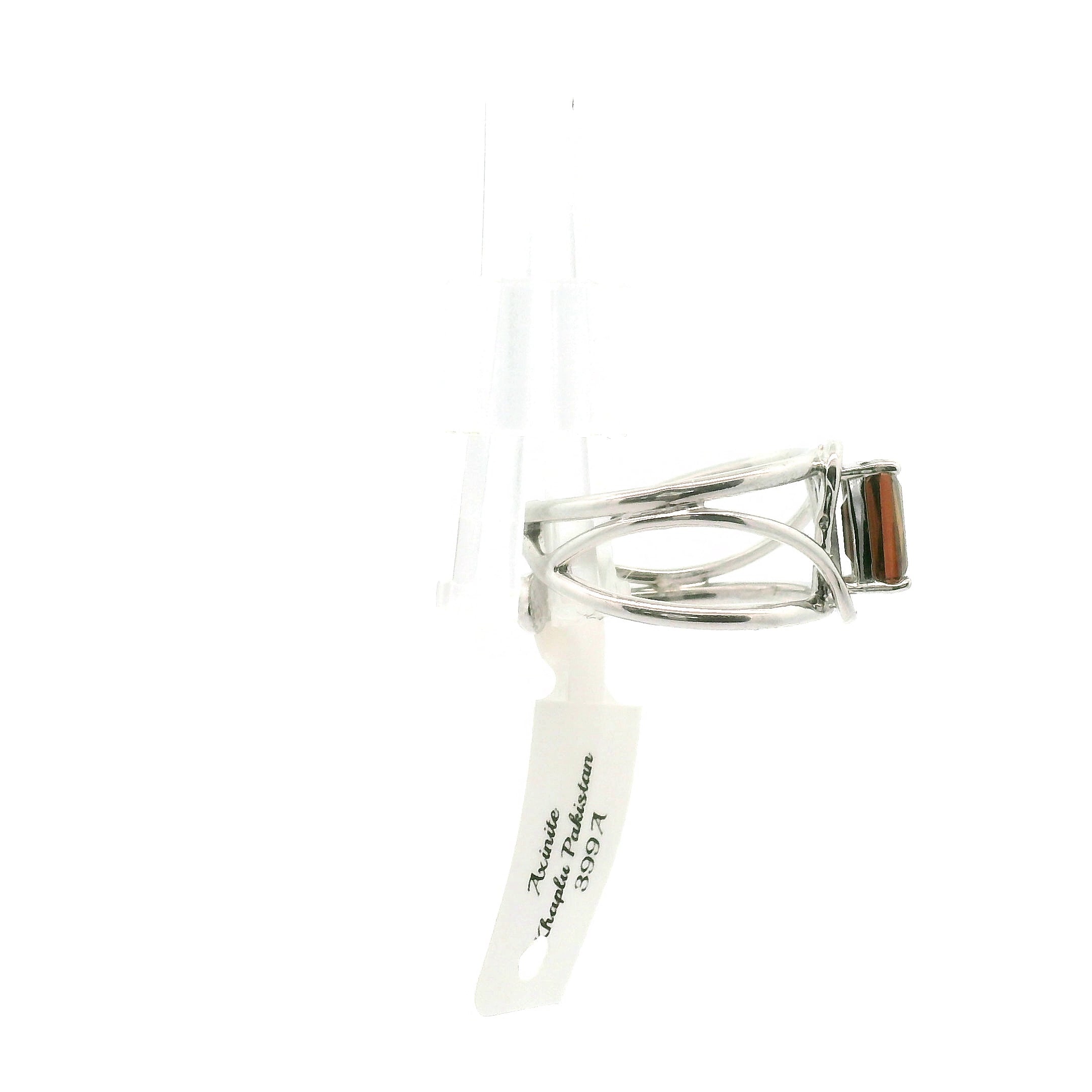 Axinite Cuff Ring .925 Silver for Awareness, Communication and Meditation