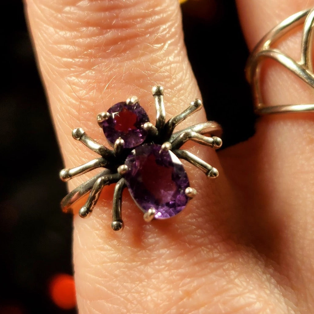 Dreamweaver Spider Adjustable Ring .925 Silver for Good Luck, Health and Wisdom