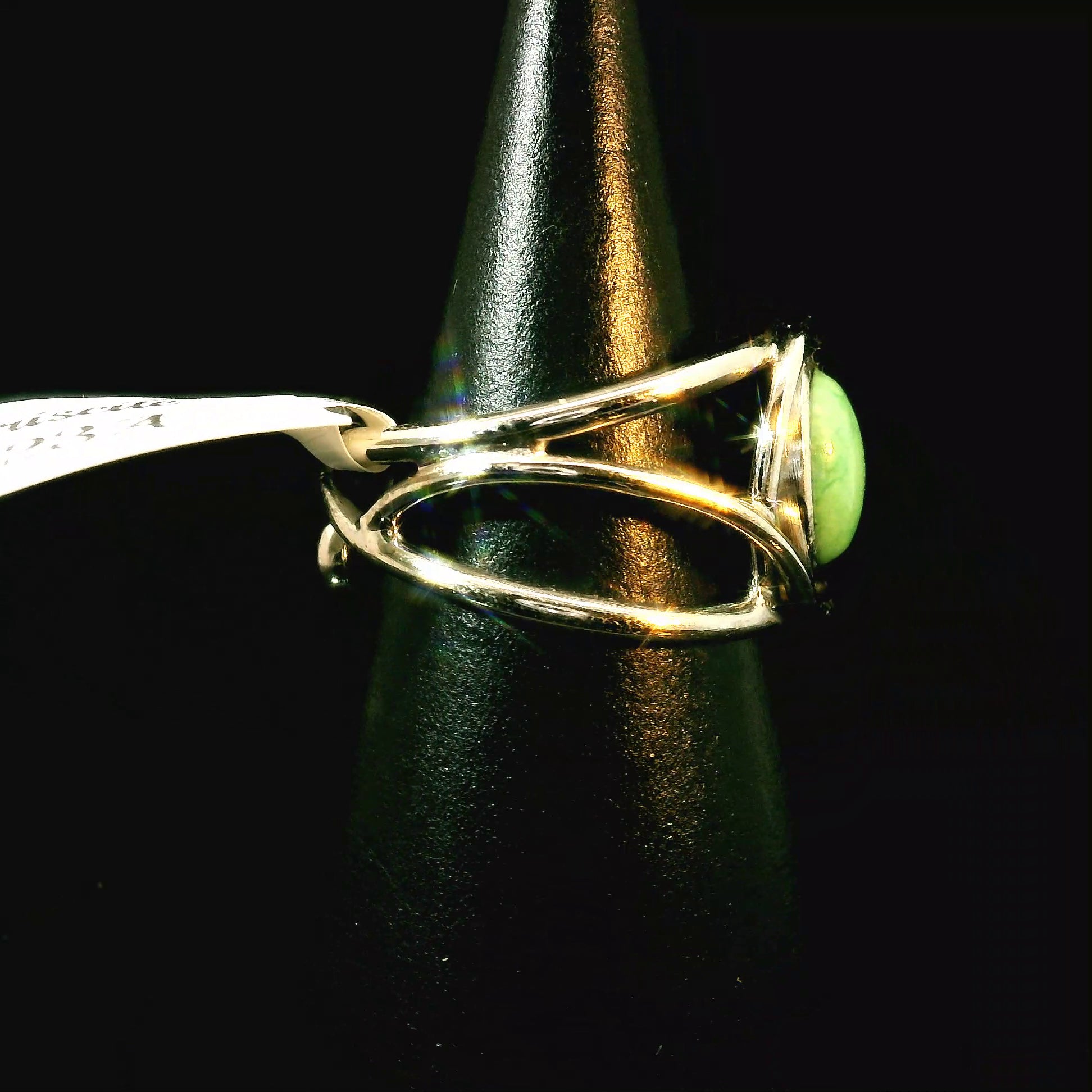 New Lander Variscite Midi Cuff Ring .925 Silver for Emotional Healing, Joy, Love and Prosperity