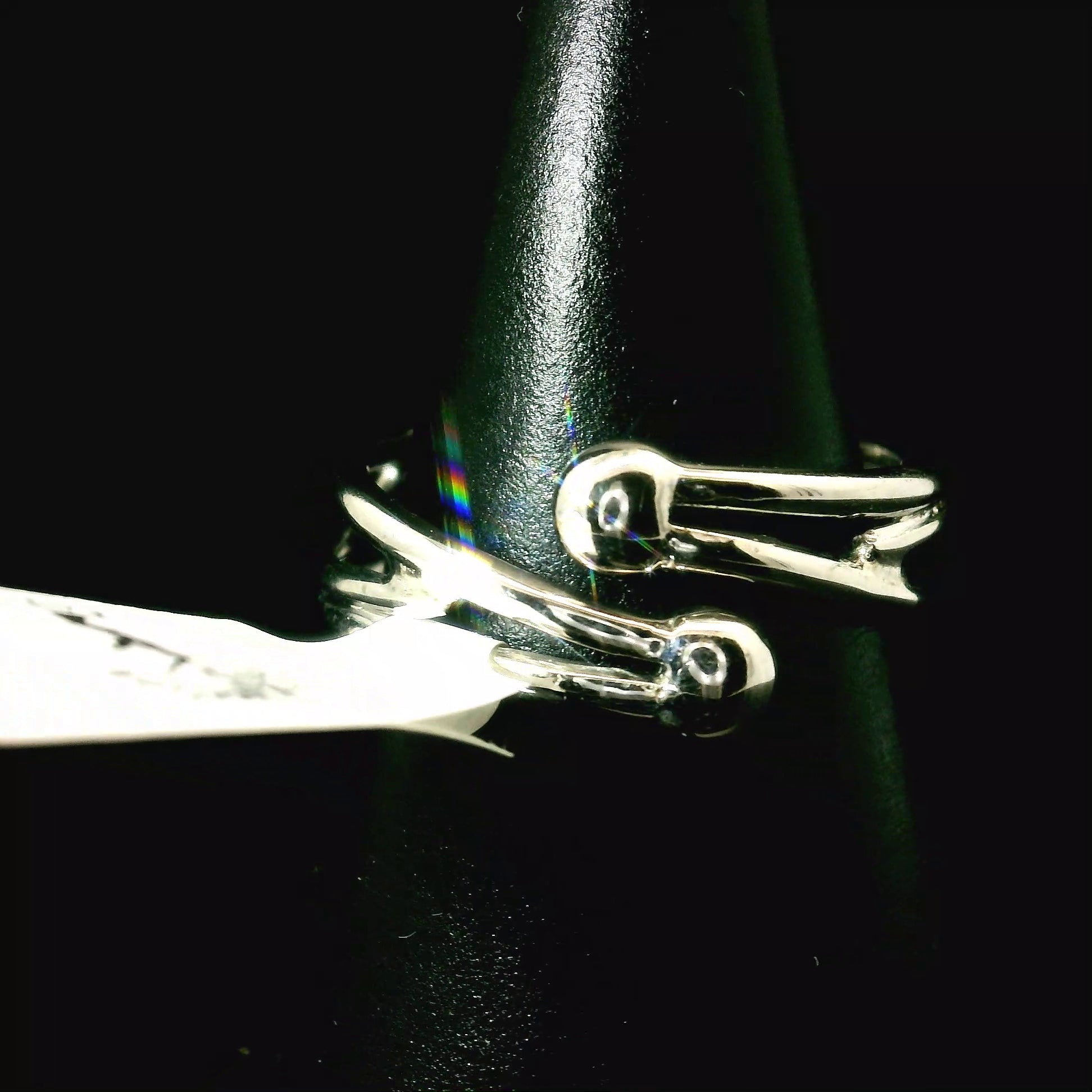 Iolite Stacker Cuff Ring .925 Silver (Gem Grade) for Intuition, Divination and Wisdom