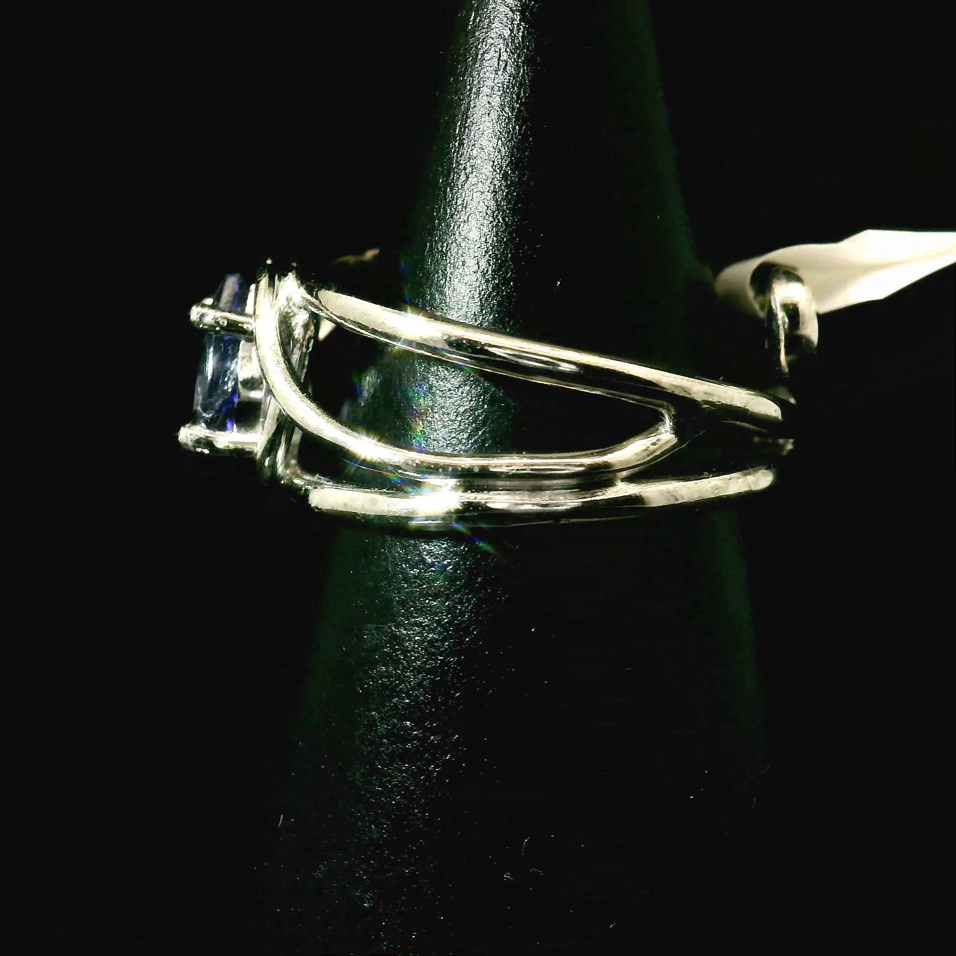 Iolite Midi Cuff Ring .925 Silver (Gem Grade) for Intuition, Divination and Wisdom