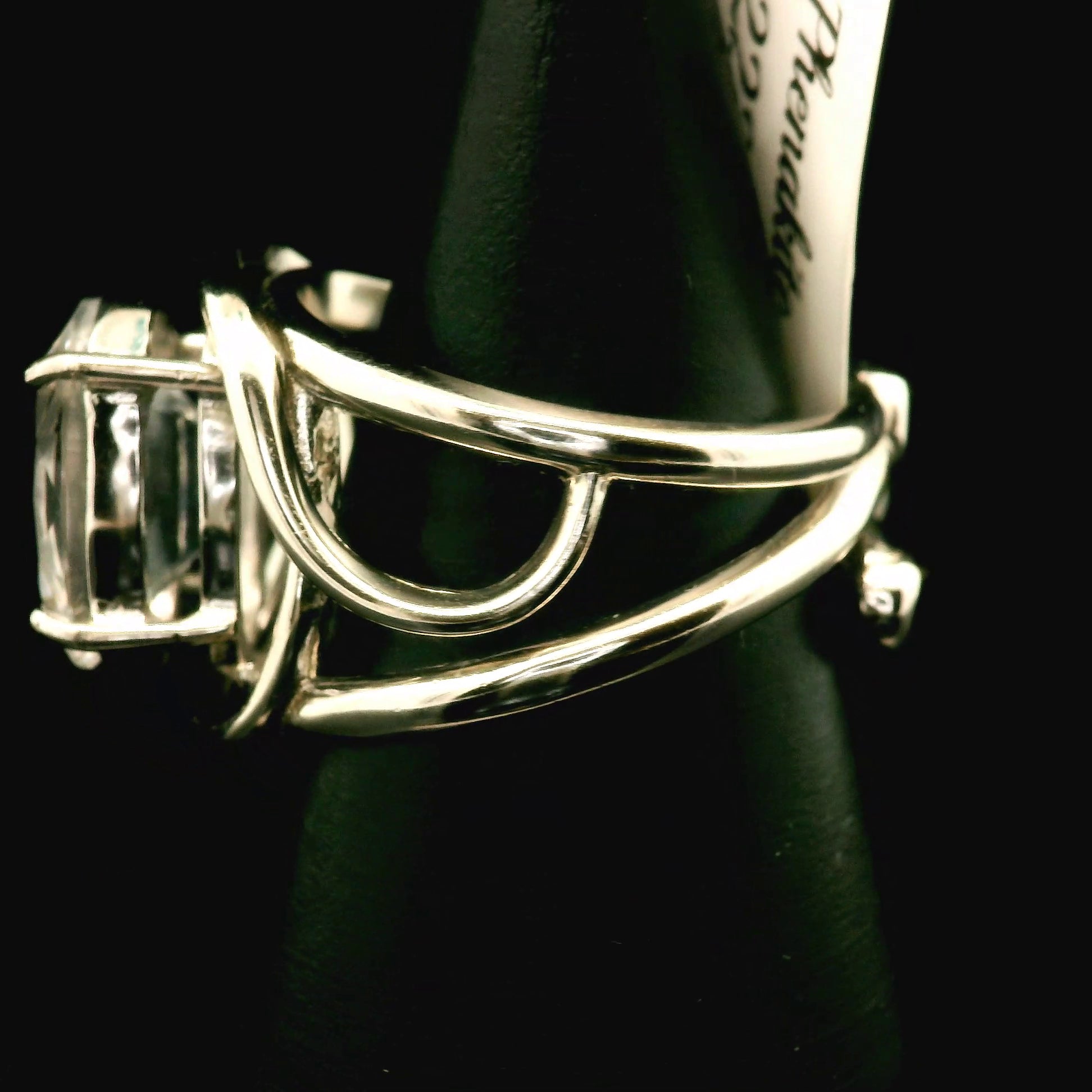 Phenakite Cuff Ring .925 Silver for Manifestations, Meditation & Mental Strength