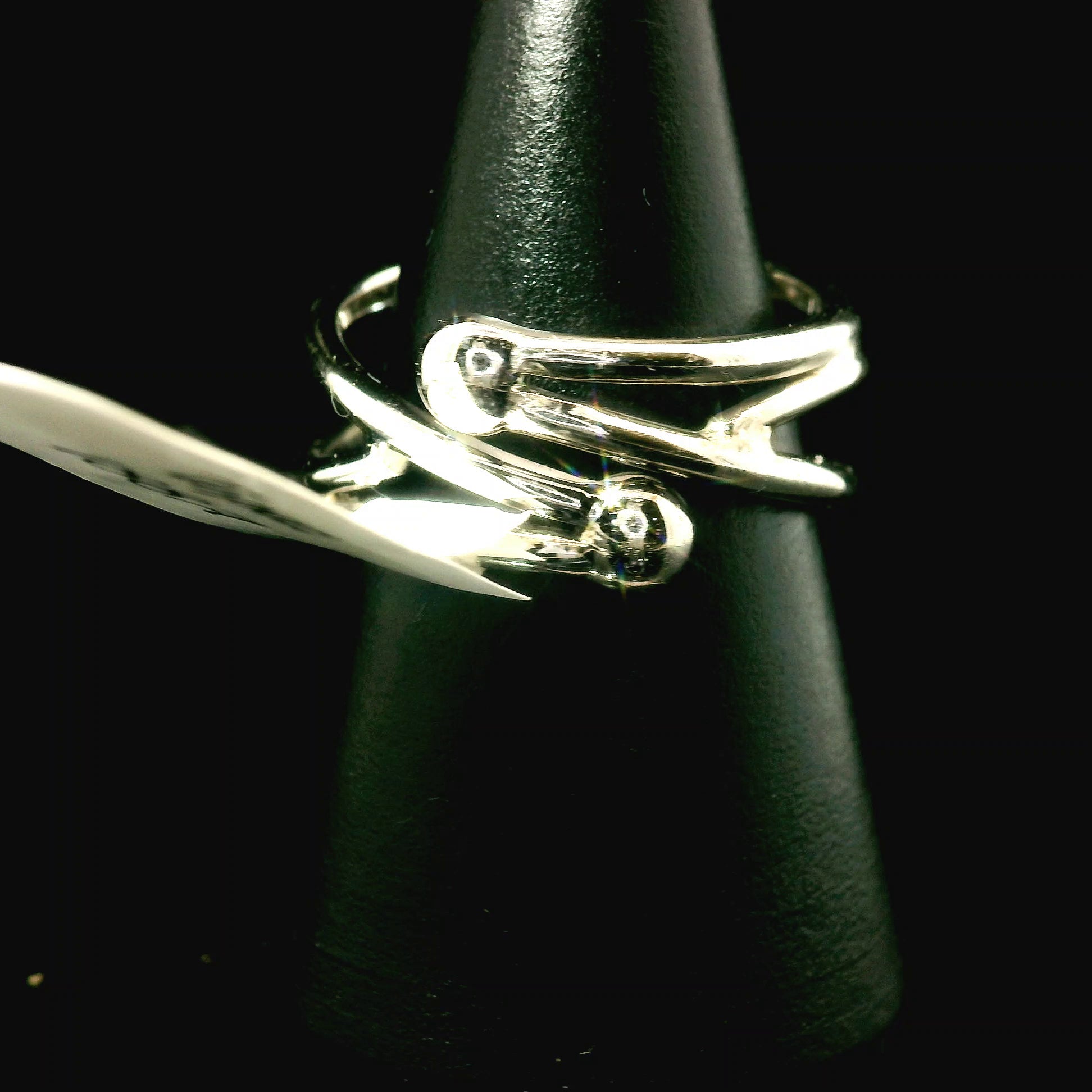 White Topaz Heart Cuff Ring .925 Silver for Health, Protection, Amplifying Intentions & Accelerating Manifestations