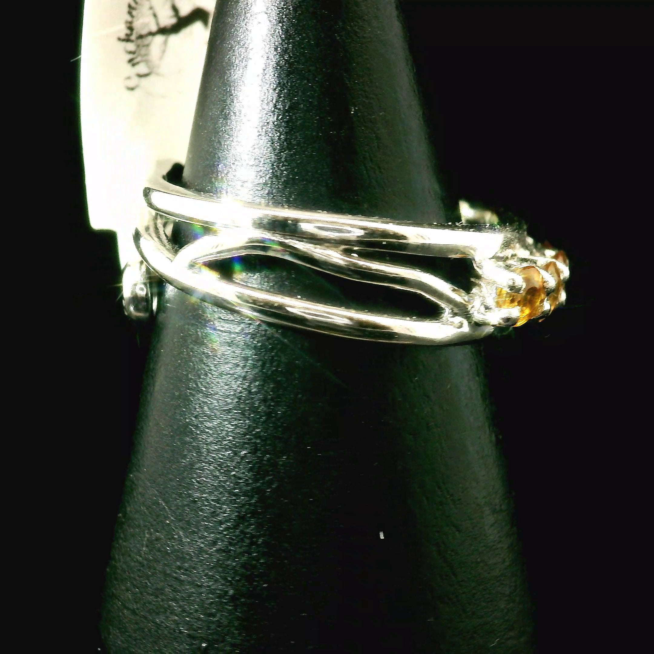 Yellow Sapphire Stacker Cuff Ring .925 Sterling Silver for Enhancing Committment and Purity in Relationships