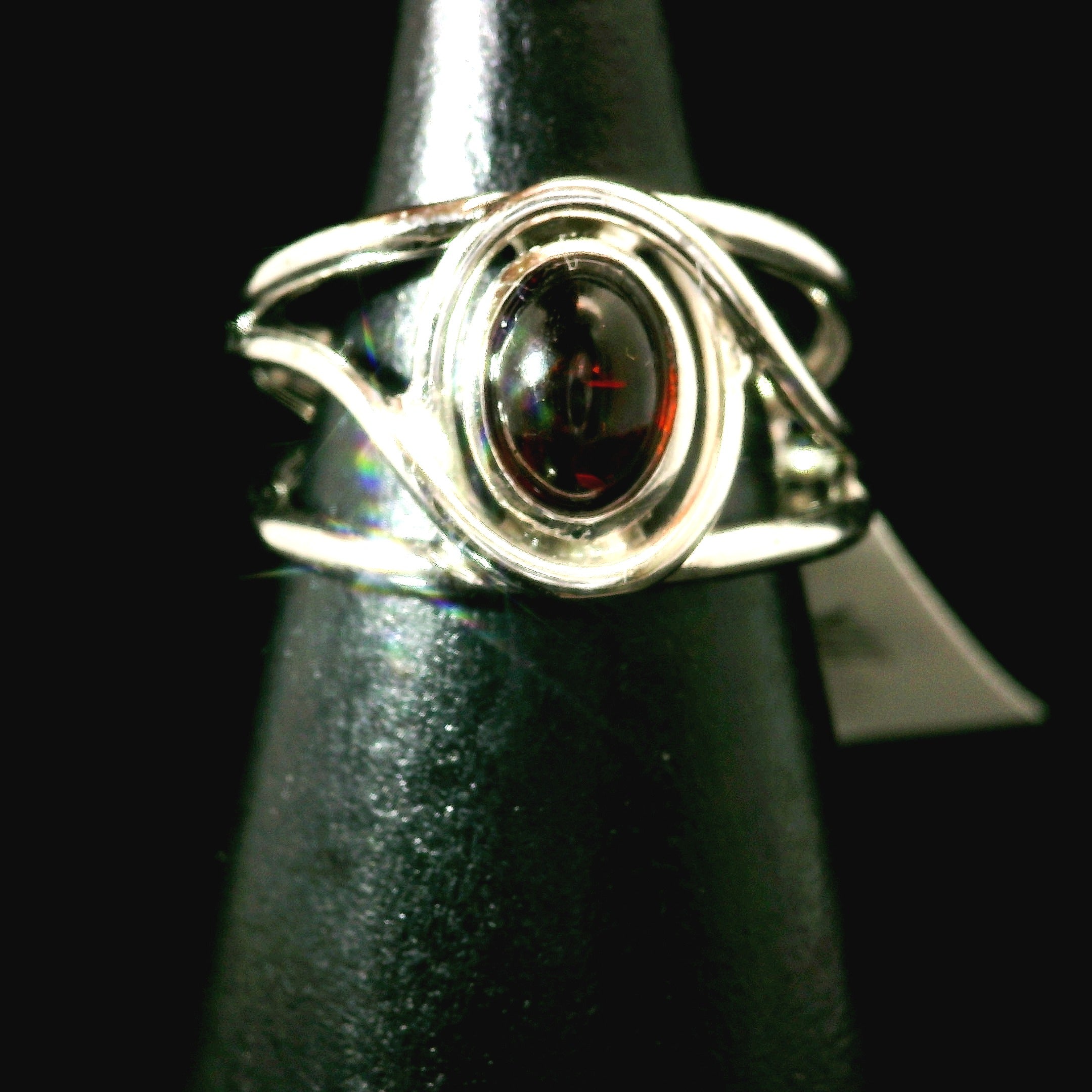 Baltic Amber Midi Cuff Ring .925 Silver for Manifesting Abundance, Optimism & Purification of Energy