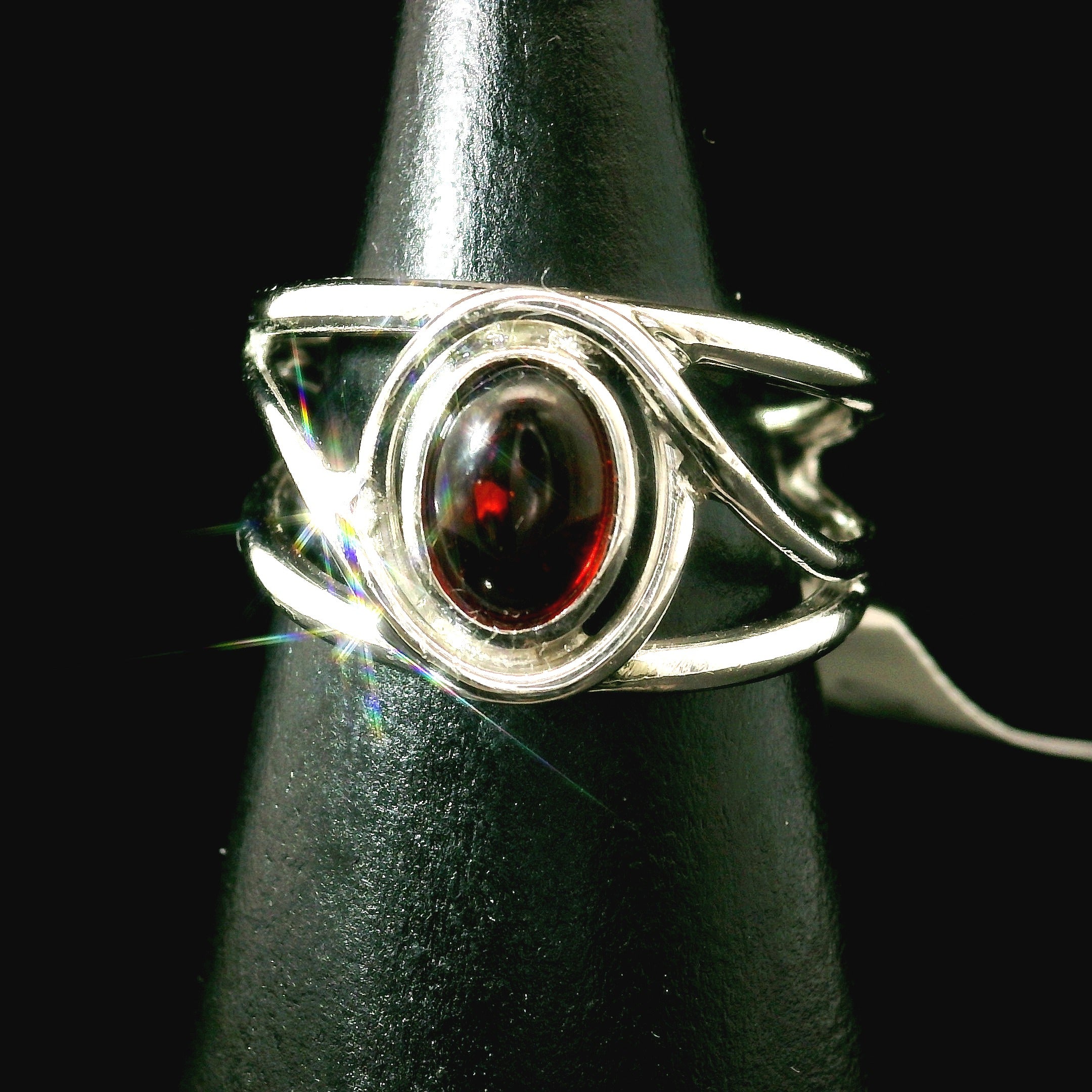 Baltic Amber Midi Cuff Ring .925 Silver for Manifesting Abundance, Optimism & Purification of Energy