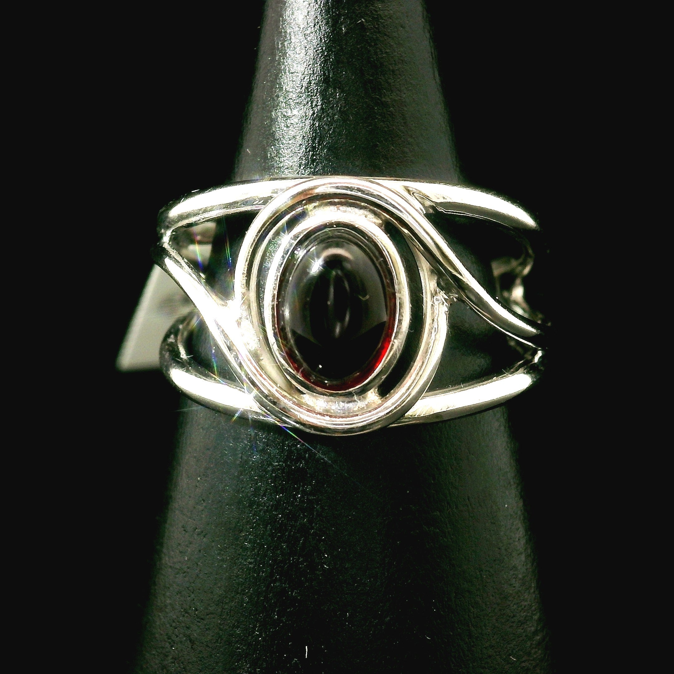 Baltic Amber Midi Cuff Ring .925 Silver for Manifesting Abundance, Optimism & Purification of Energy