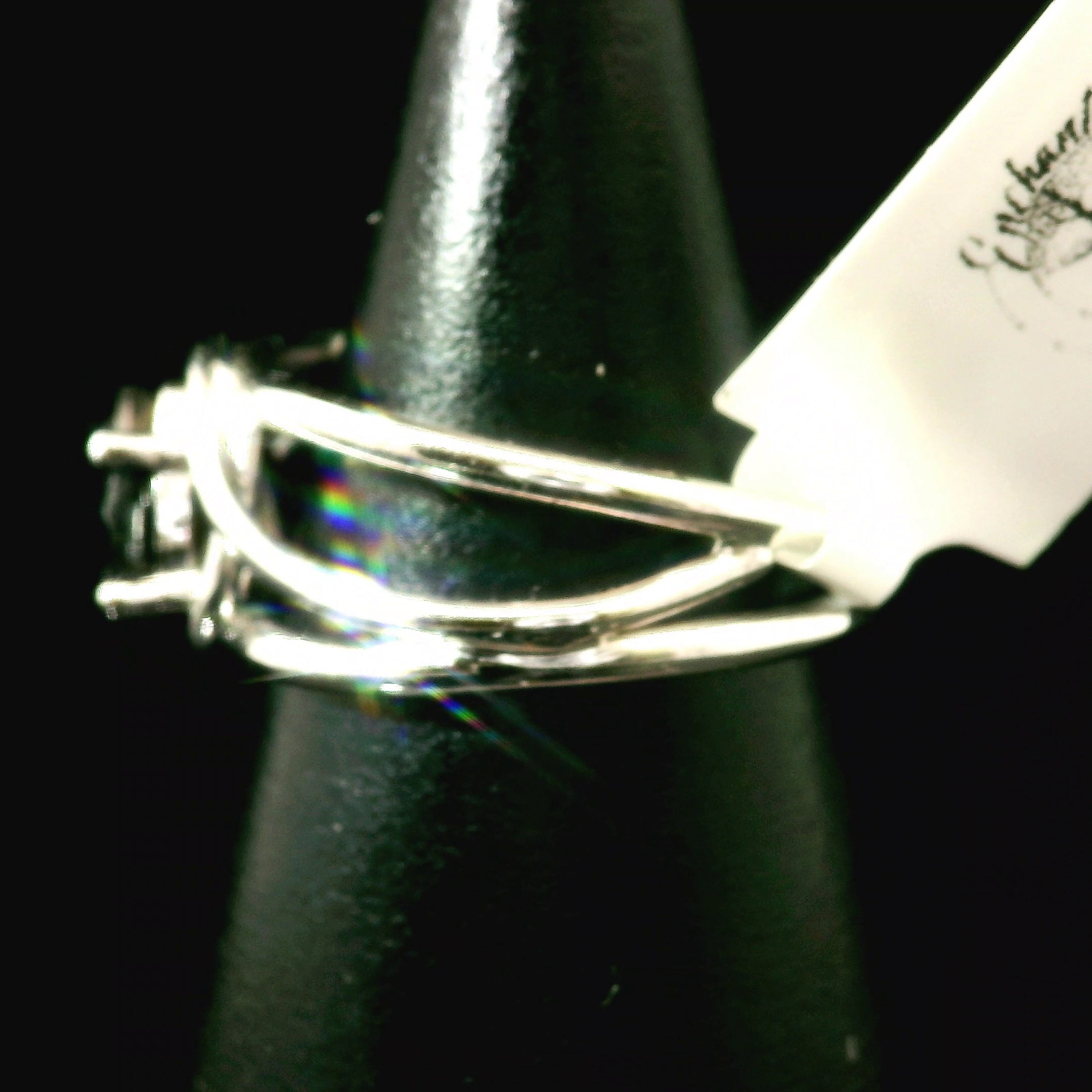 Black Obsidian Midi Cuff Ring .925 Silver for Powerful Protection and Rising Above