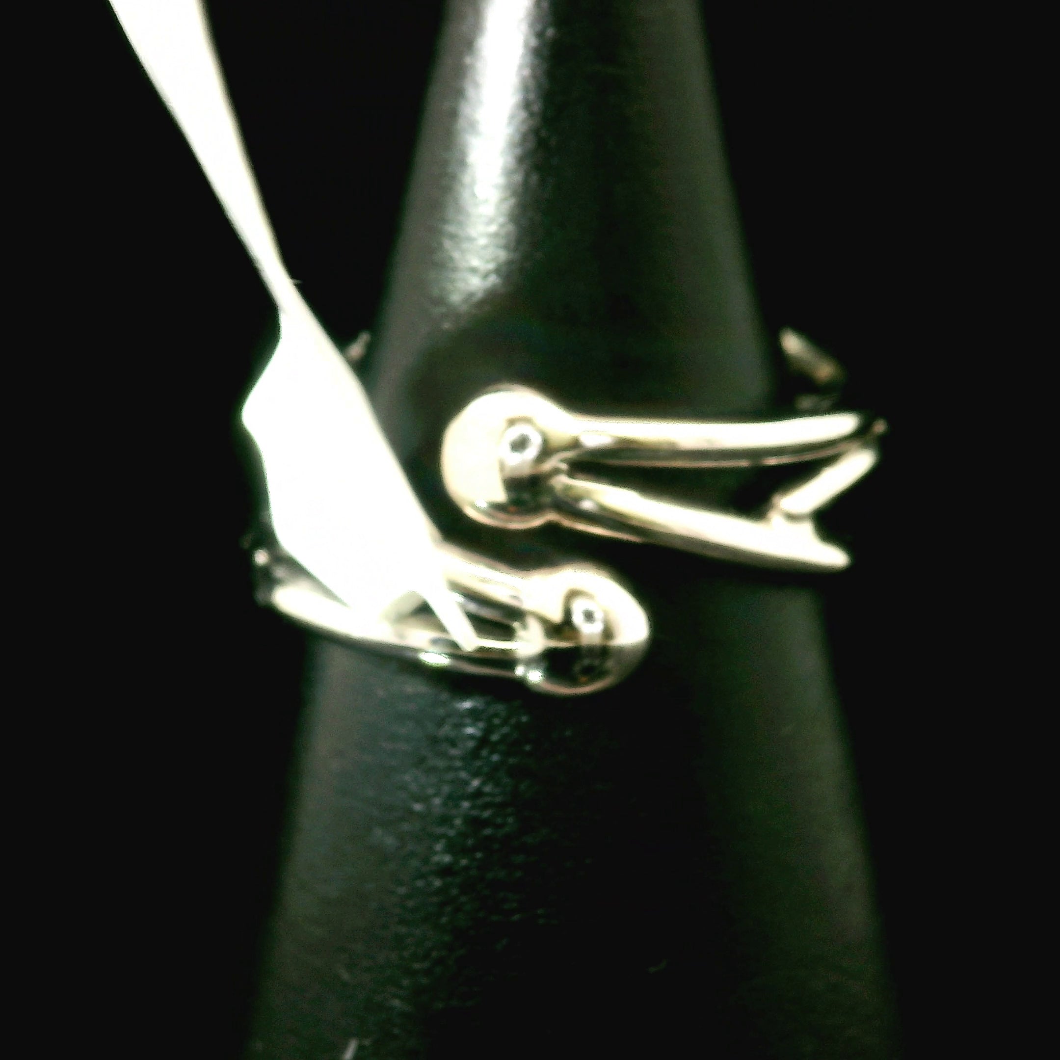 Black Obsidian Midi Cuff Ring .925 Silver for Powerful Protection and Rising Above