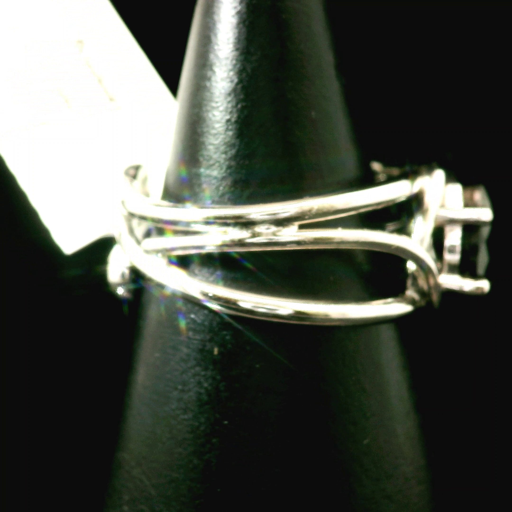 Black Obsidian Midi Cuff Ring .925 Silver for Powerful Protection and Rising Above