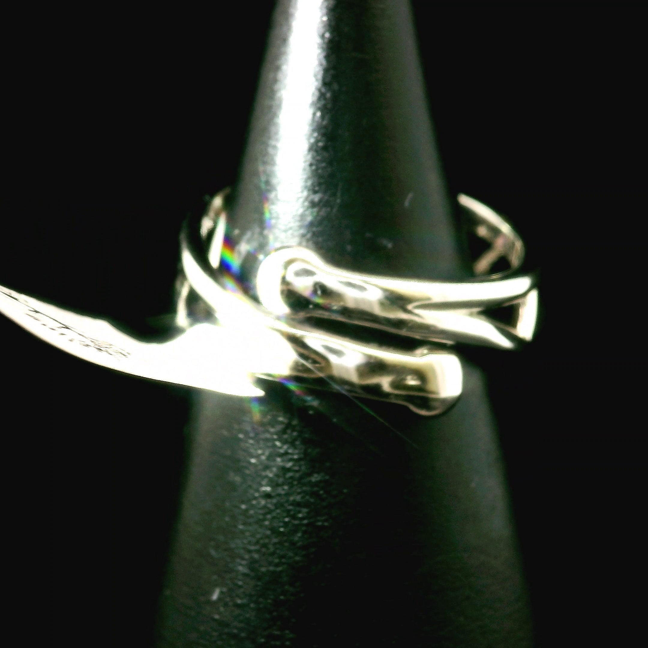 Ametrine & Citrine Heart Cuff Ring 925 Silver for Empowerment and Harmony