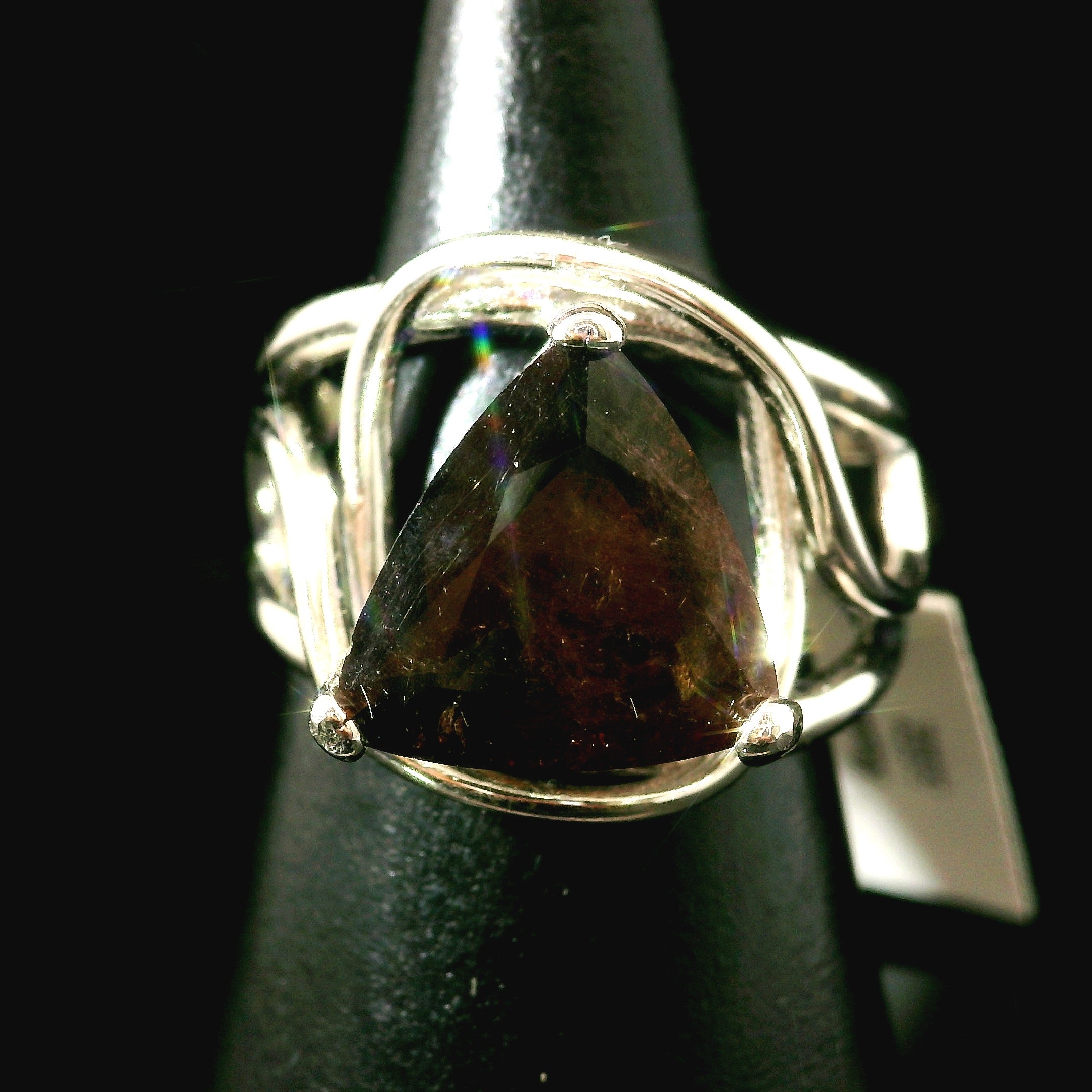 Axinite Cuff Ring .925 Silver for Clarity, Grounding, Energetic & Wisdom on your Journey