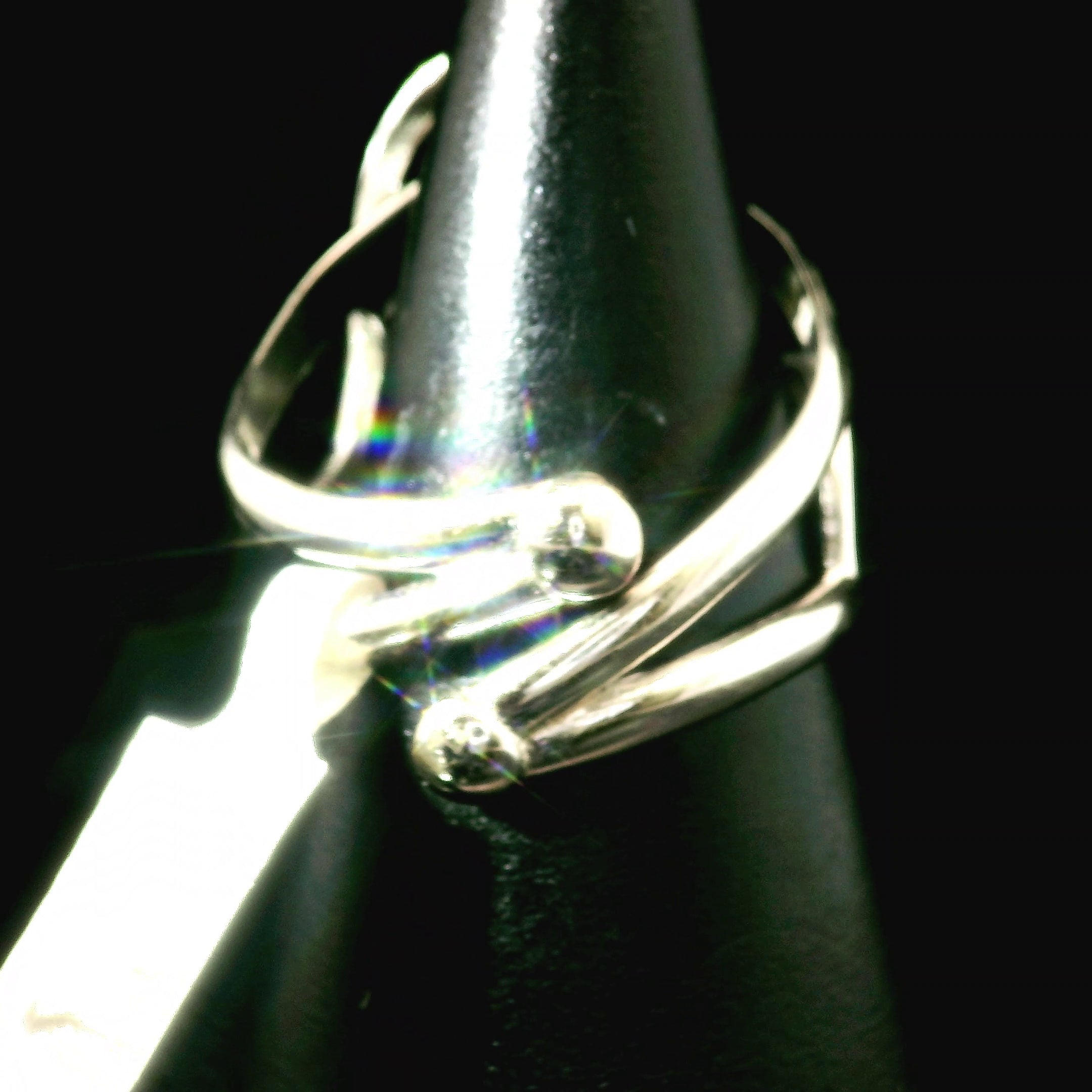 Astrophyllite Cuff Ring .925 Silver for Bravery, Light Energy and Self Acceptance