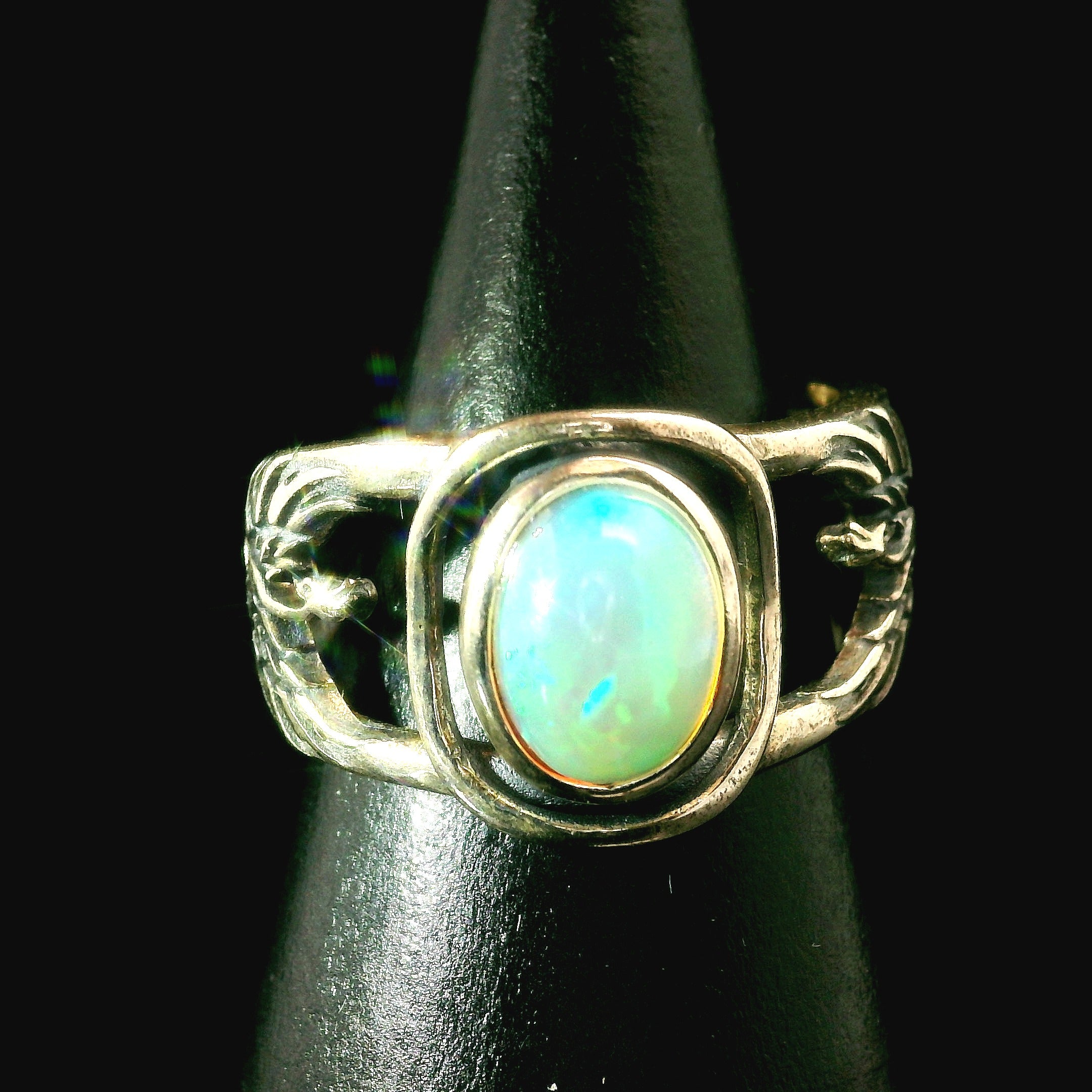 Phoenix Cuff Ring 925 Silver for Courage, Rebirth and Transformation