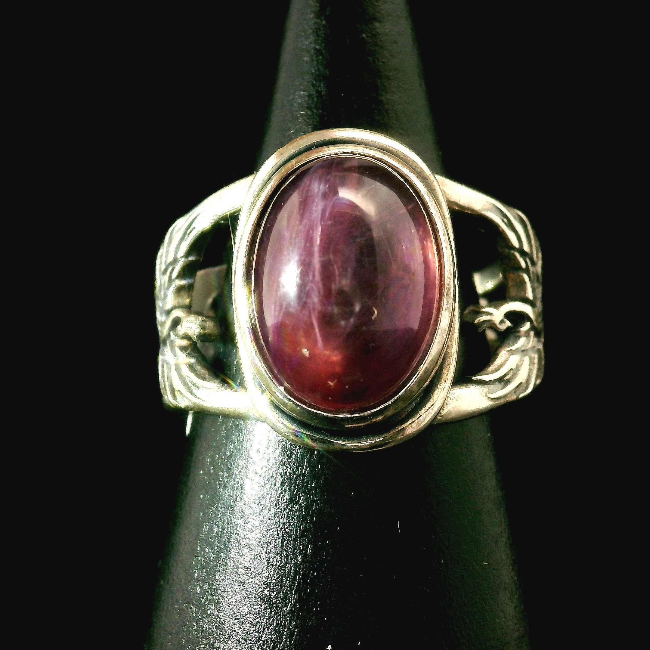 Phoenix Cuff Ring 925 Silver for Courage, Rebirth and Transformation