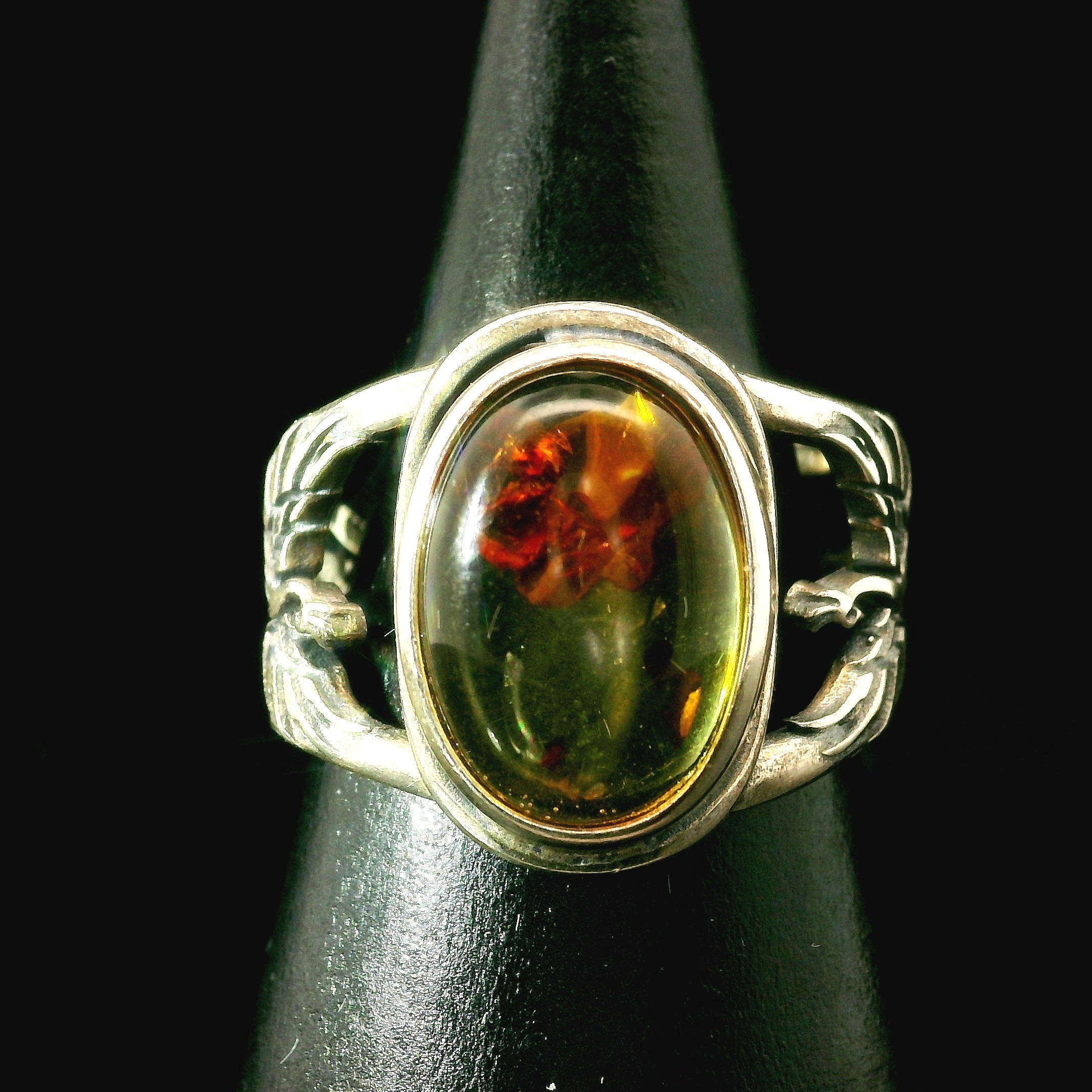 Phoenix Cuff Ring 925 Silver for Courage, Rebirth and Transformation