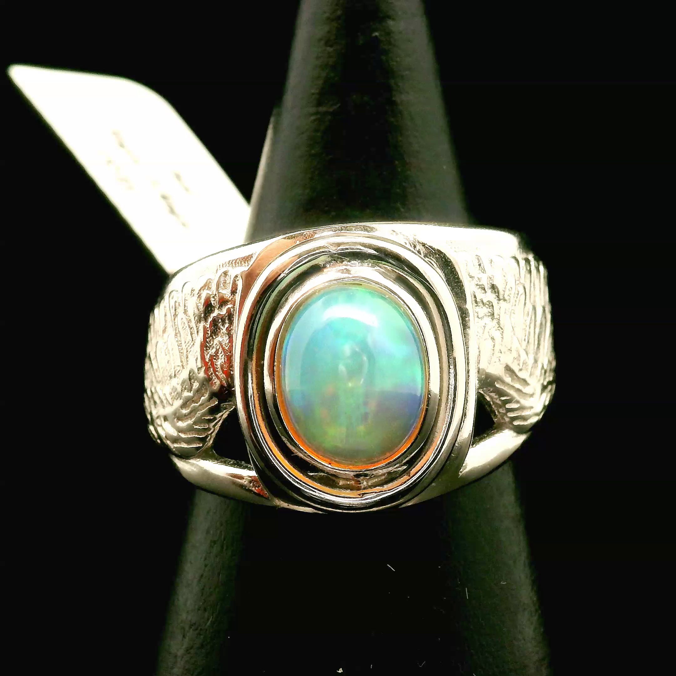 Angel Wings Cuff Ring 925 Silver for Angelic Connection, Guidance and Protection