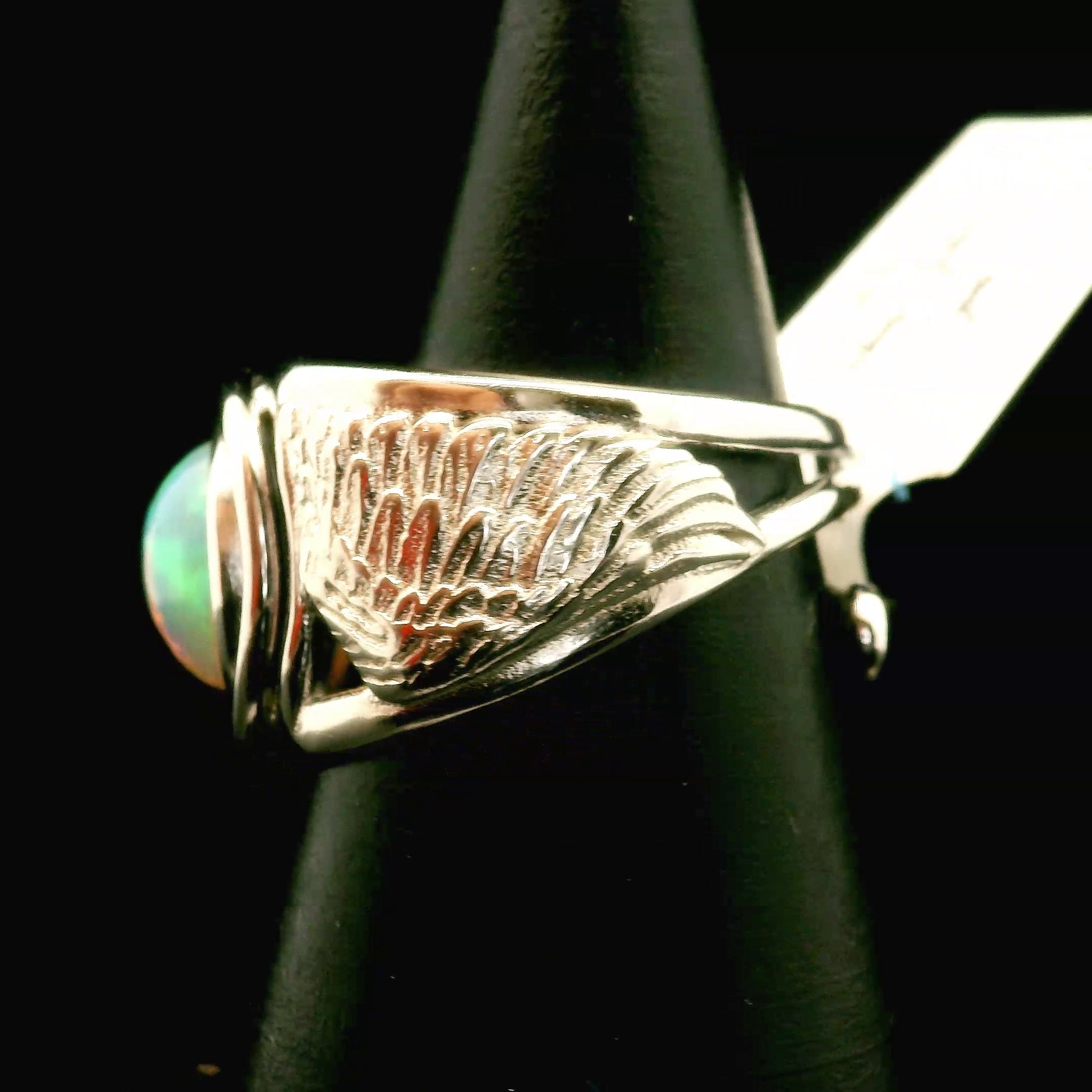 Angel Wings Cuff Ring 925 Silver for Angelic Connection, Guidance and Protection