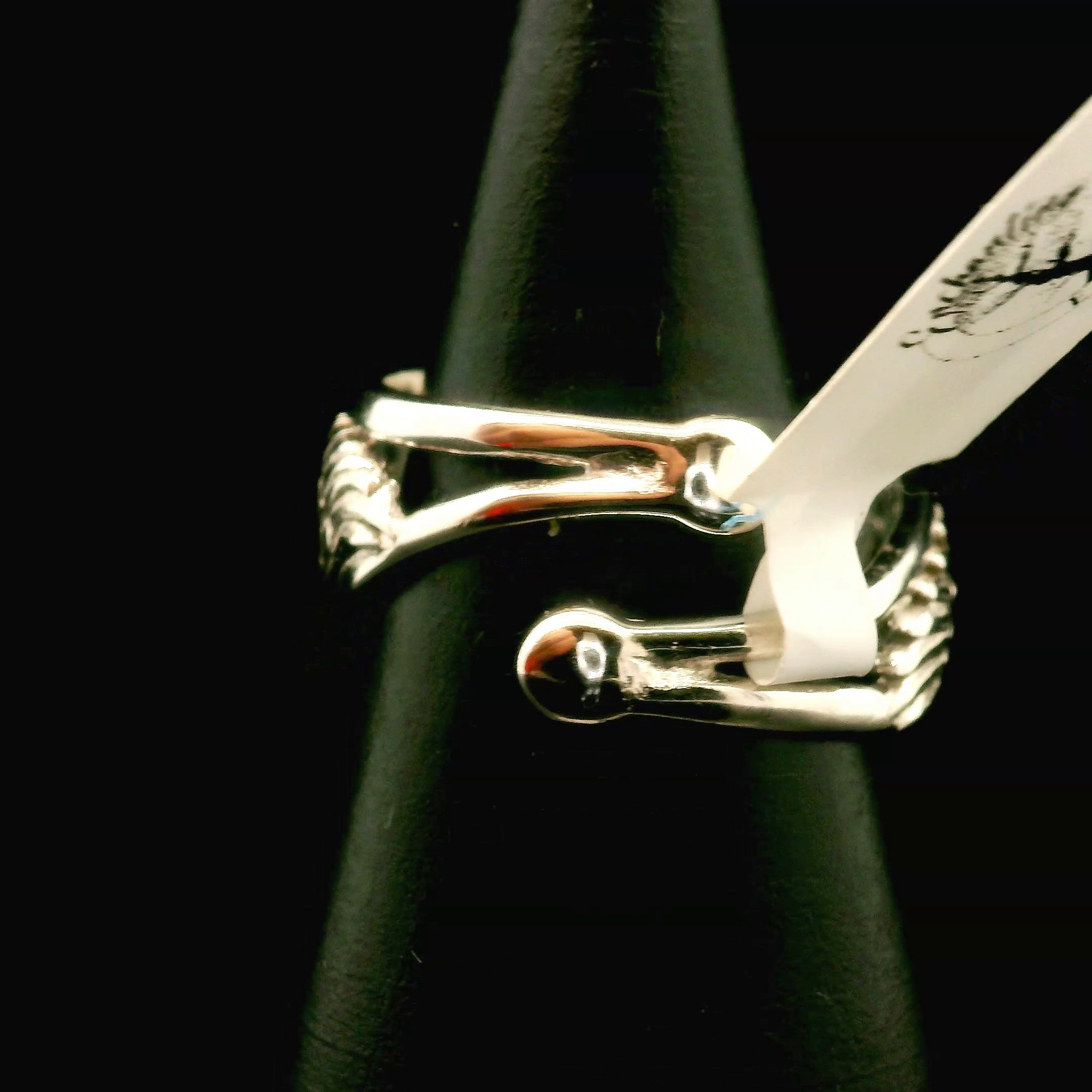 Angel Wings Cuff Ring 925 Silver for Angelic Connection, Guidance and Protection