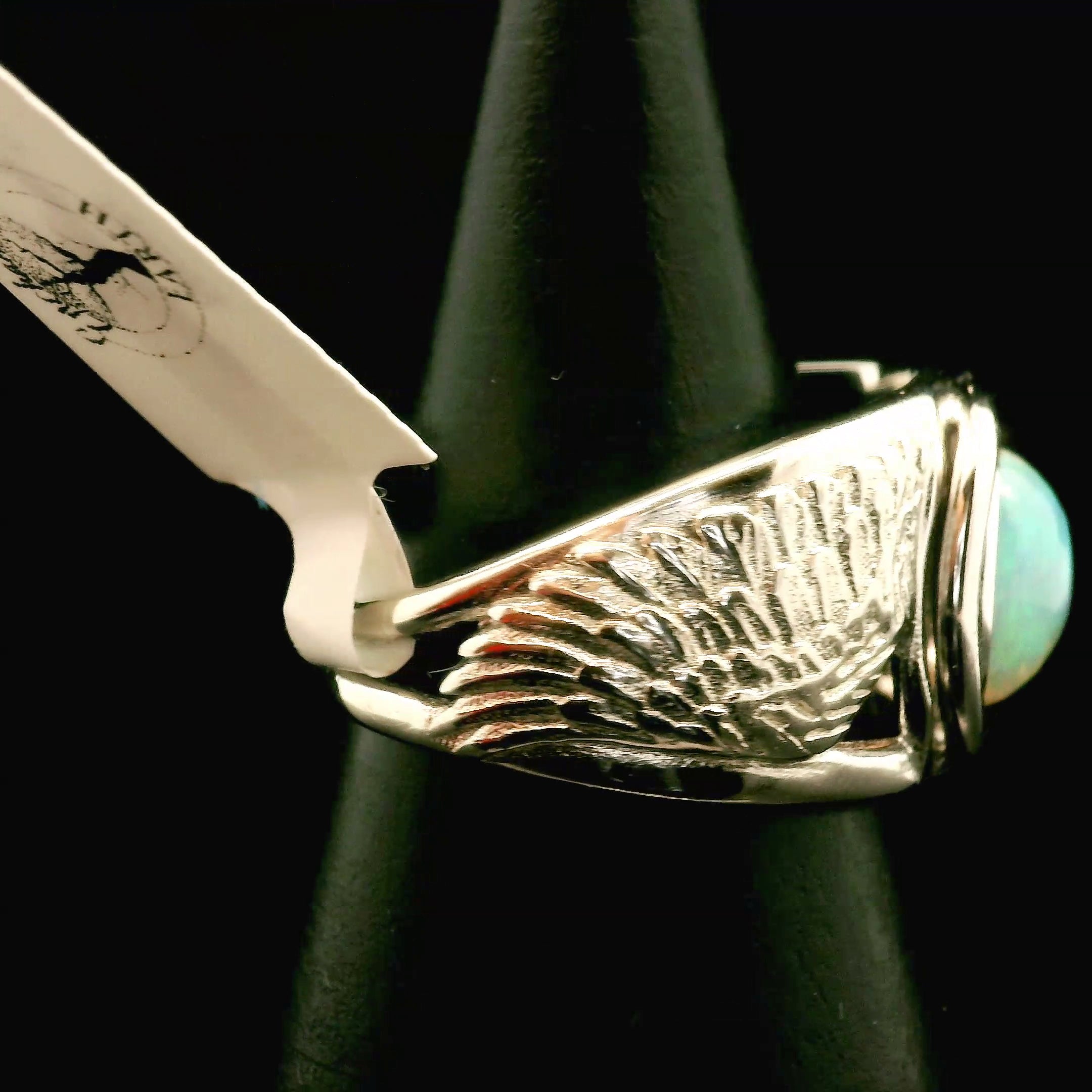 Angel Wings Cuff Ring 925 Silver for Angelic Connection, Guidance and Protection