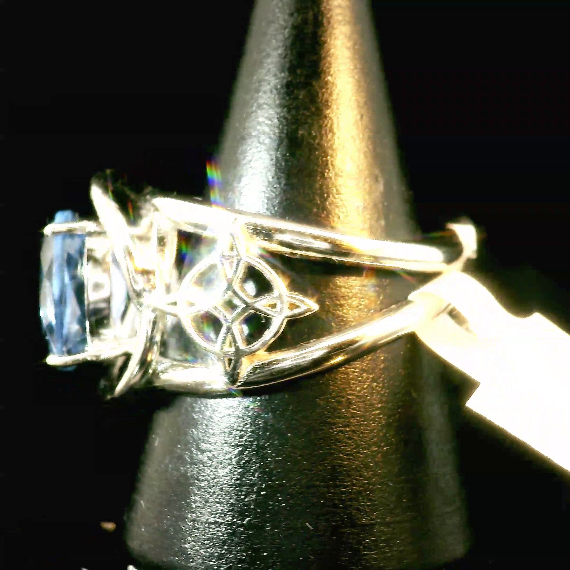 Witches Knot Cuff Ring 925 Silver for Protection, Magic and Connection to Nature