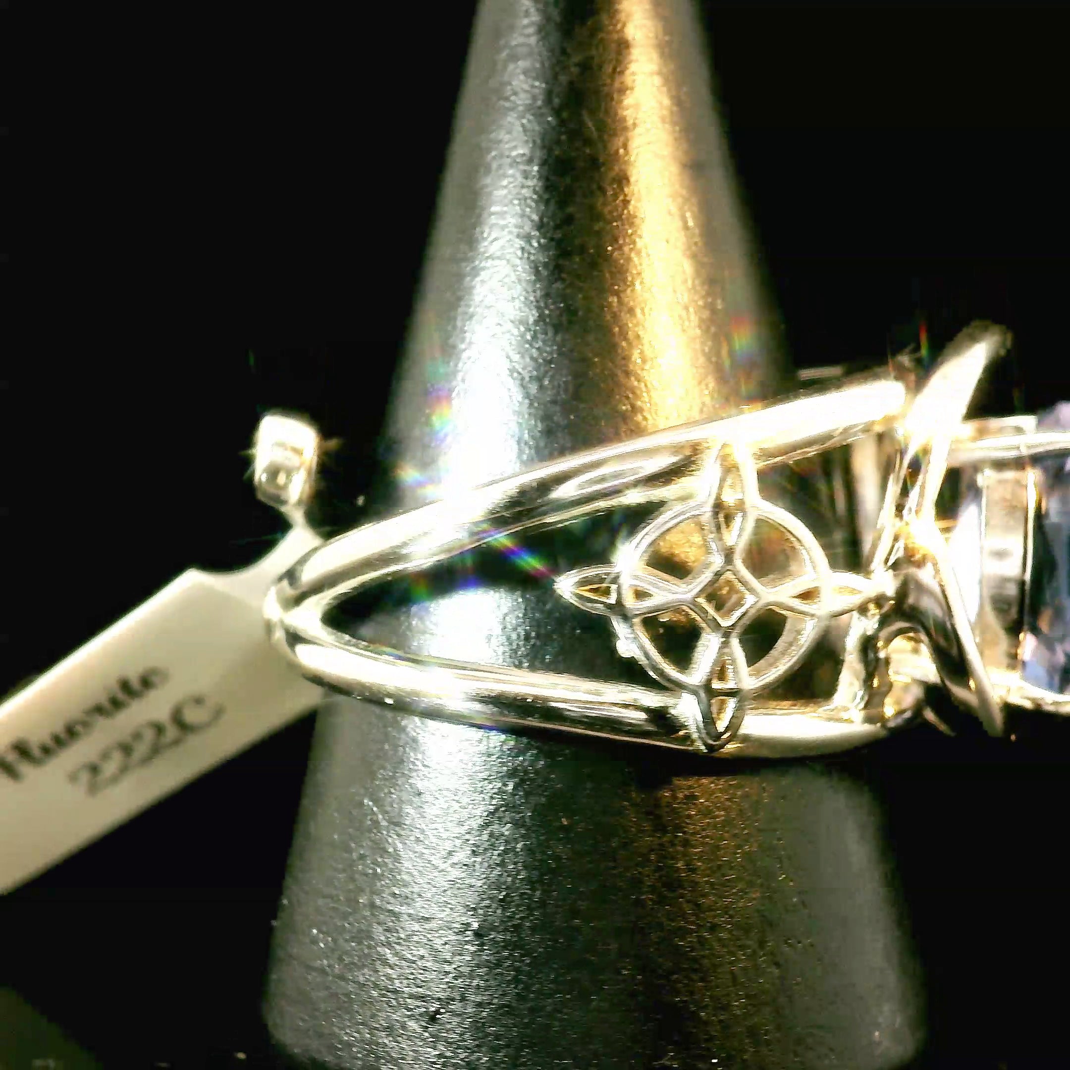 Witches Knot Cuff Ring 925 Silver for Protection, Magic and Connection to Nature