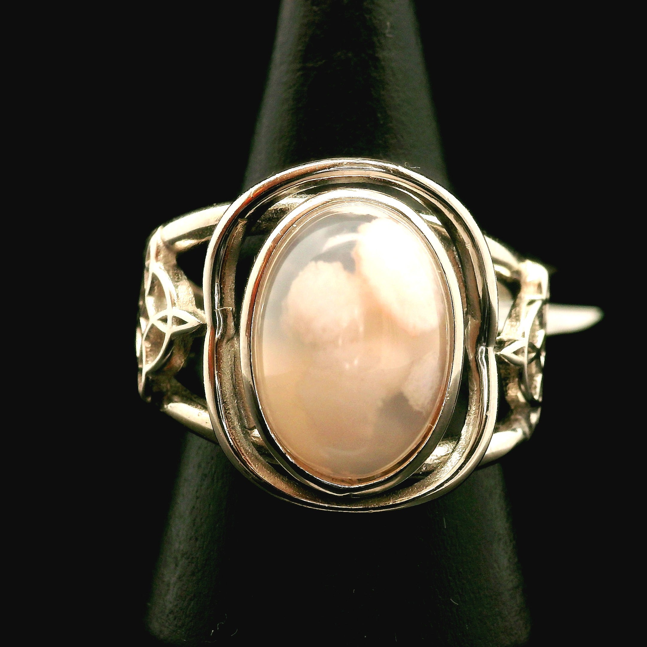 Witches Knot Cuff Ring 925 Silver for Protection, Magic and Connection to Nature