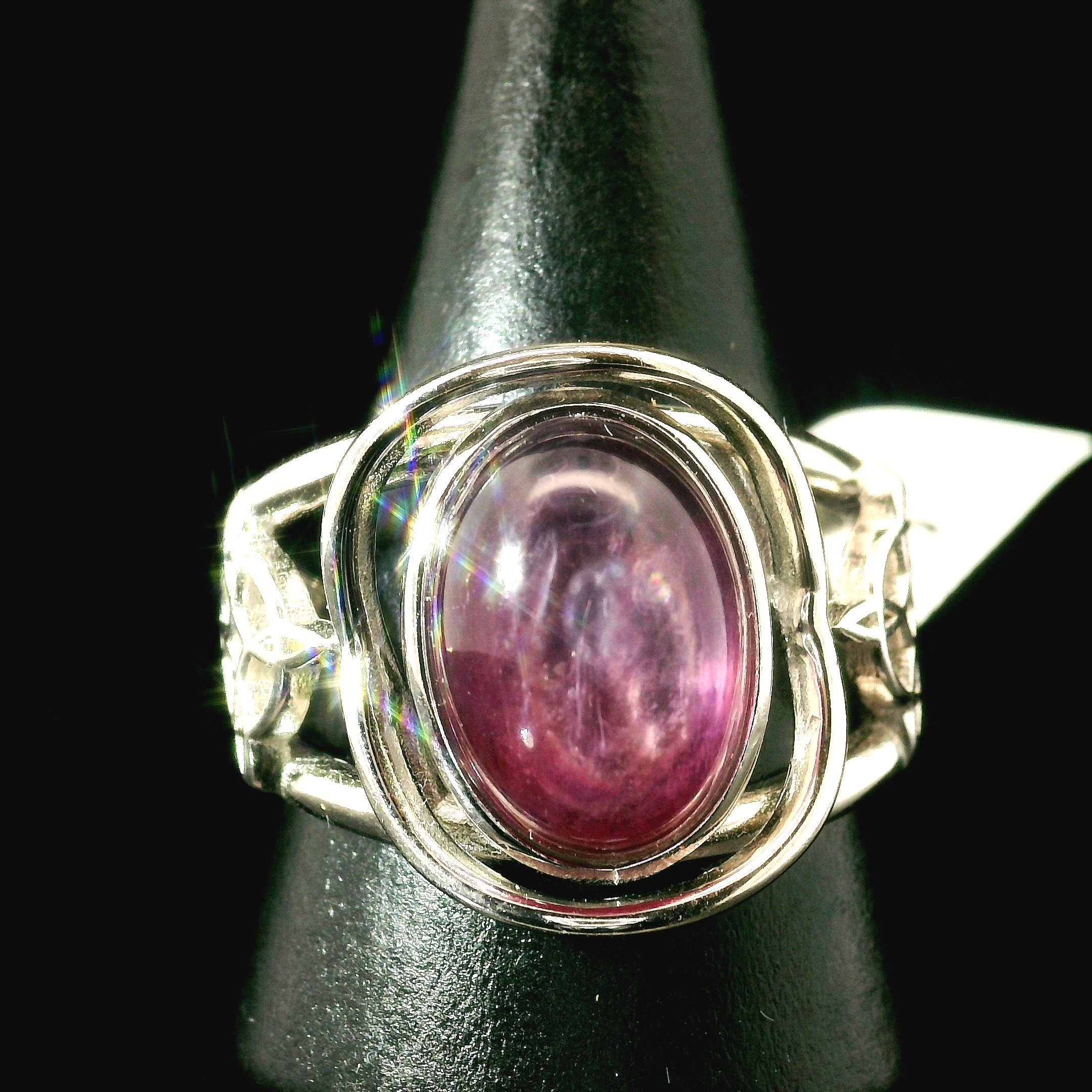 Witches Knot Cuff Ring 925 Silver for Protection, Magic and Connection to Nature