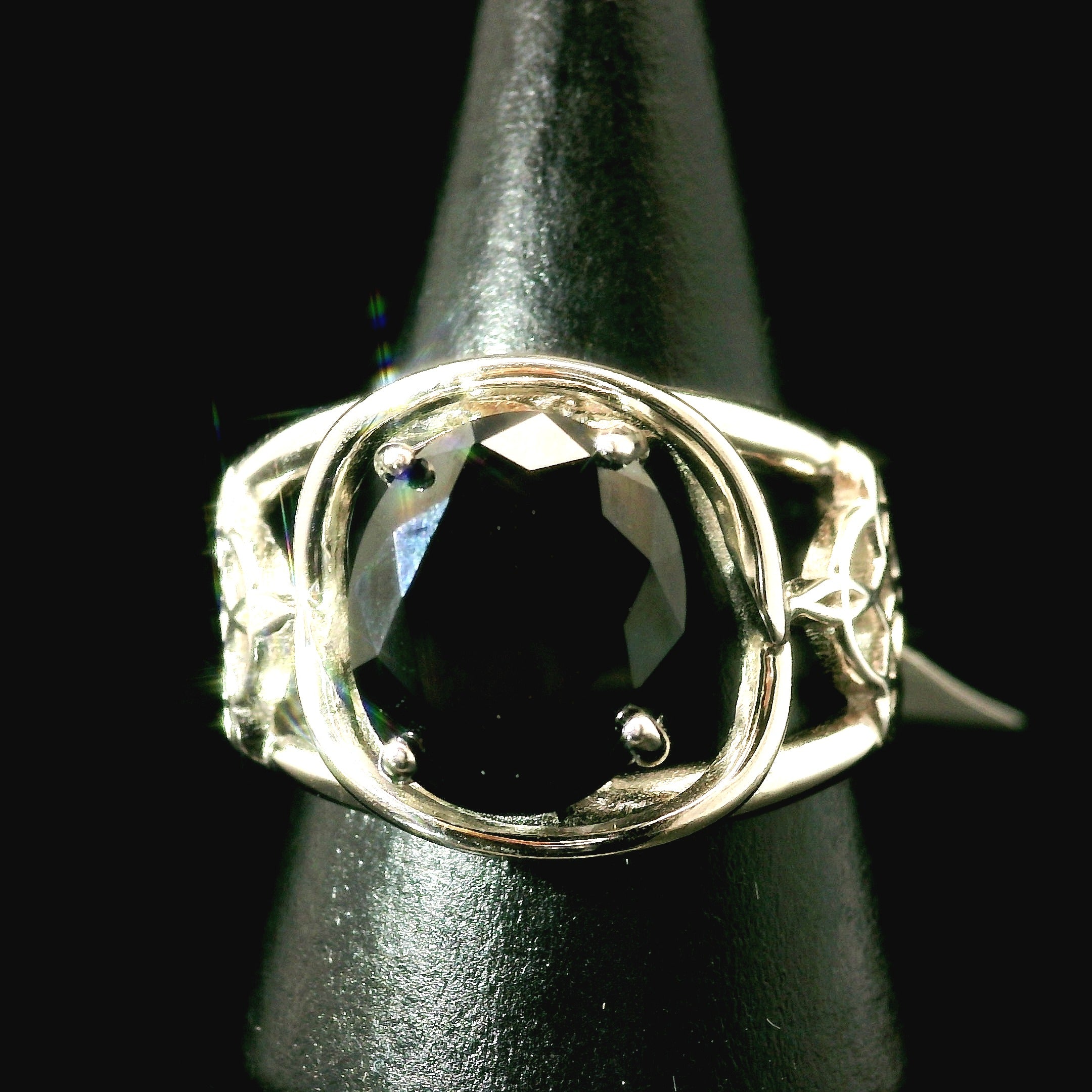 Witches Knot Cuff Ring 925 Silver for Protection, Magic and Connection to Nature