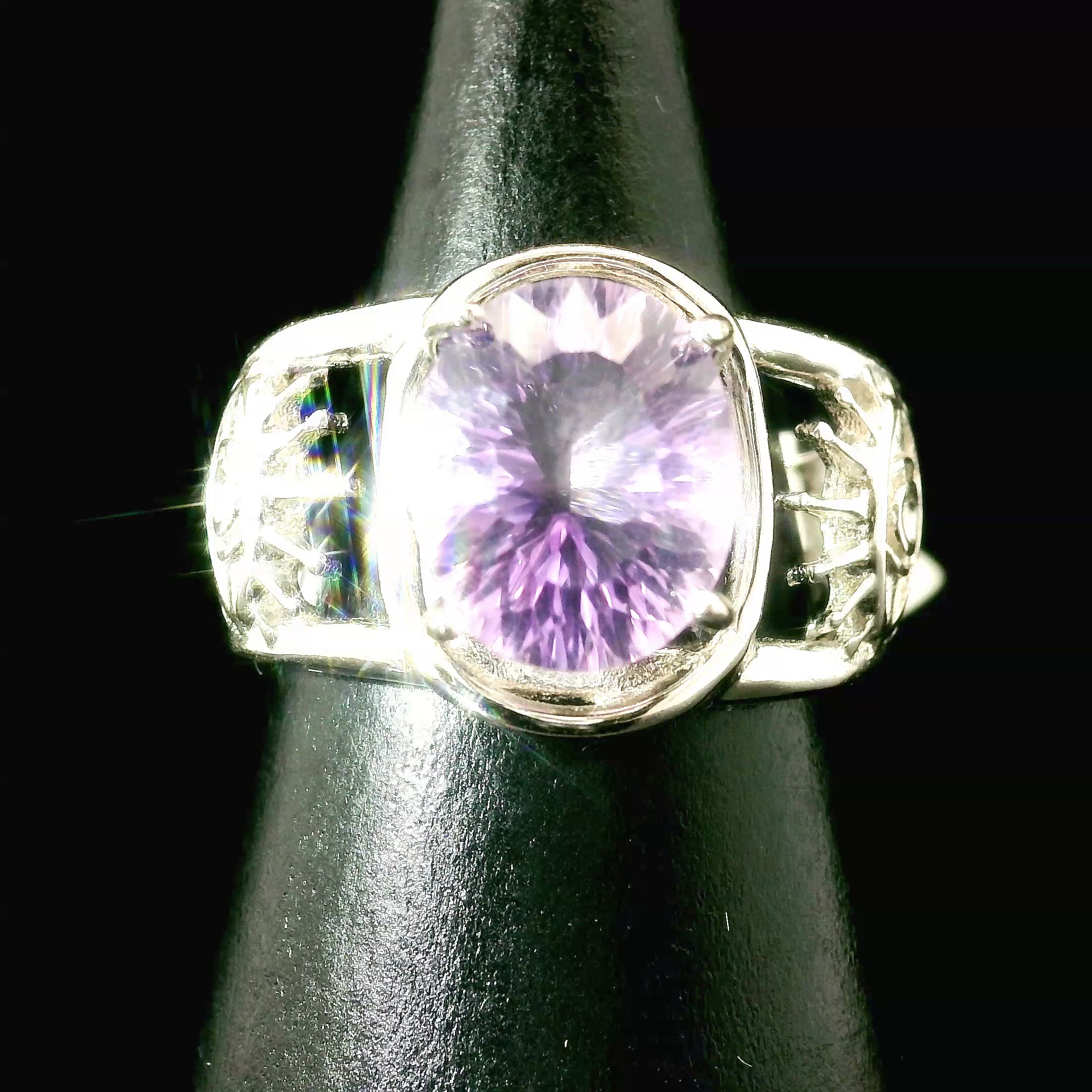 Evil Eye Cuff Ring 925 Silver for Good Luck and Protection