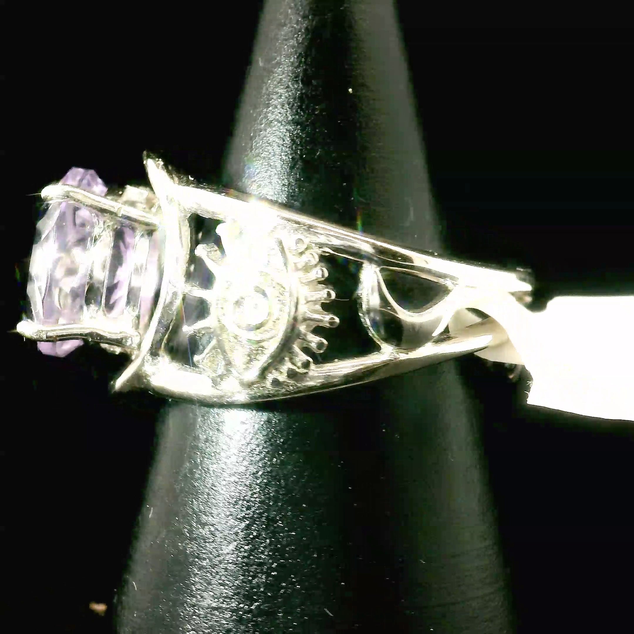 Evil Eye Cuff Ring 925 Silver for Good Luck and Protection