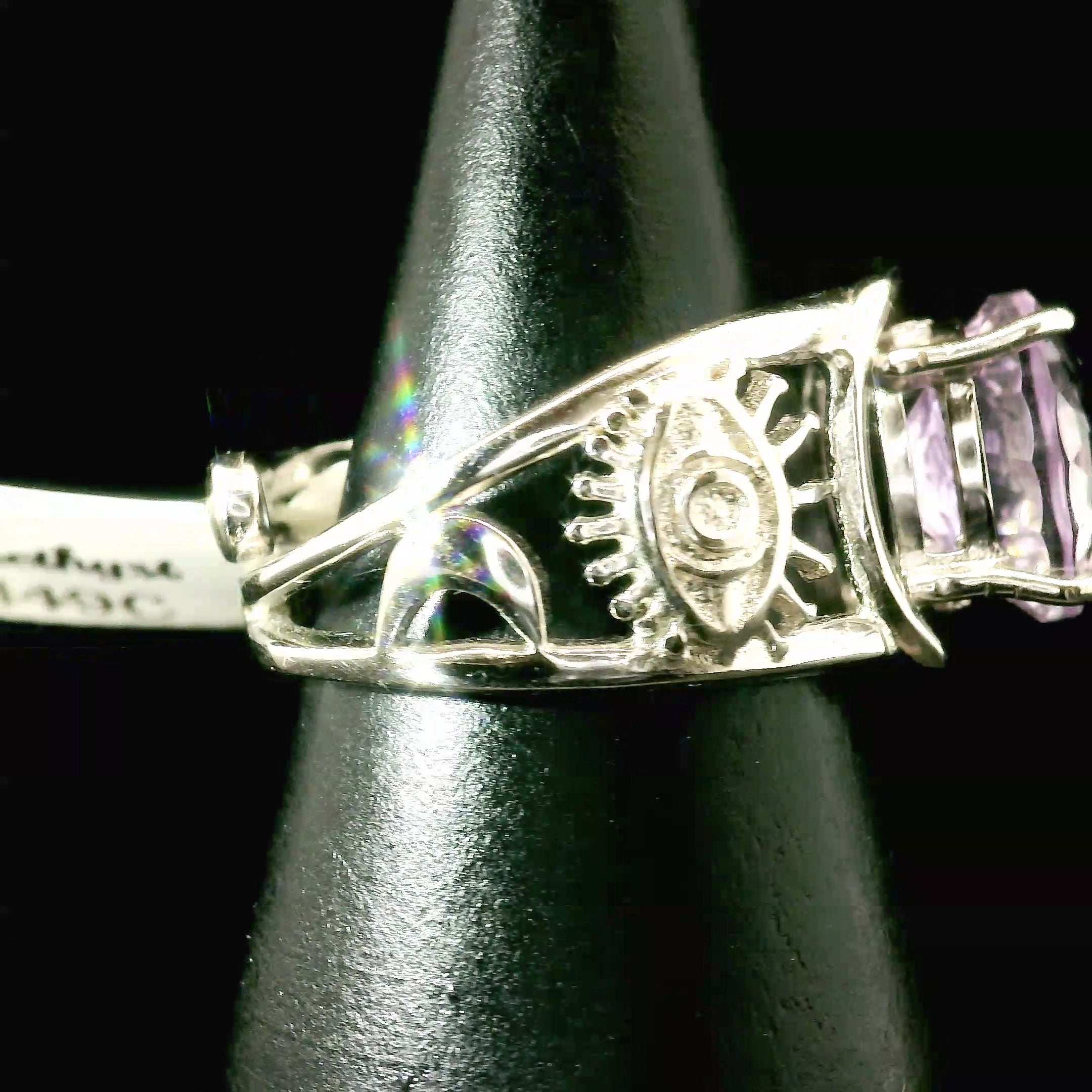 Evil Eye Cuff Ring 925 Silver for Good Luck and Protection