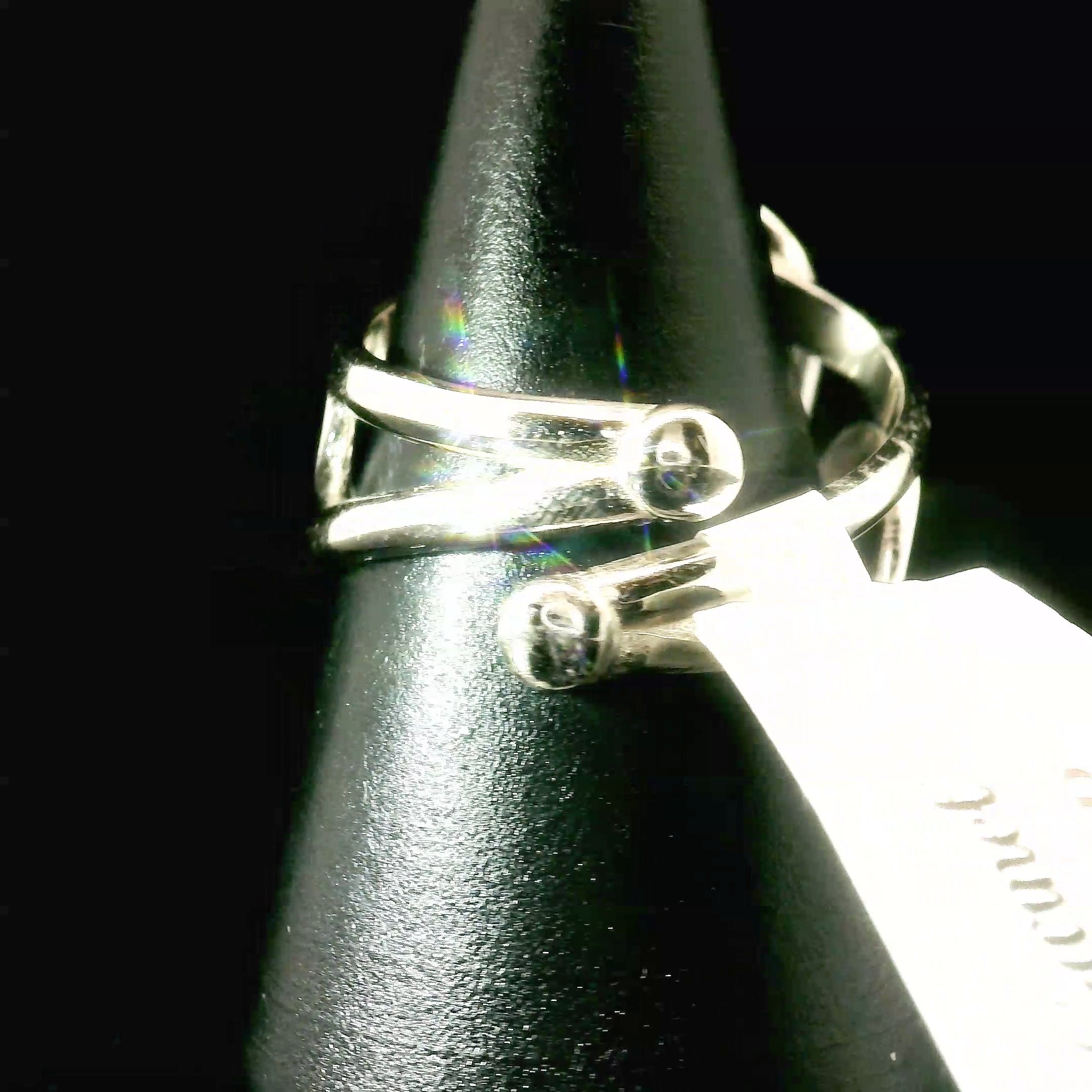 Rhodolite Garnet Cuff Ring .925 Silver for Connection with Angels and Spirit Guides