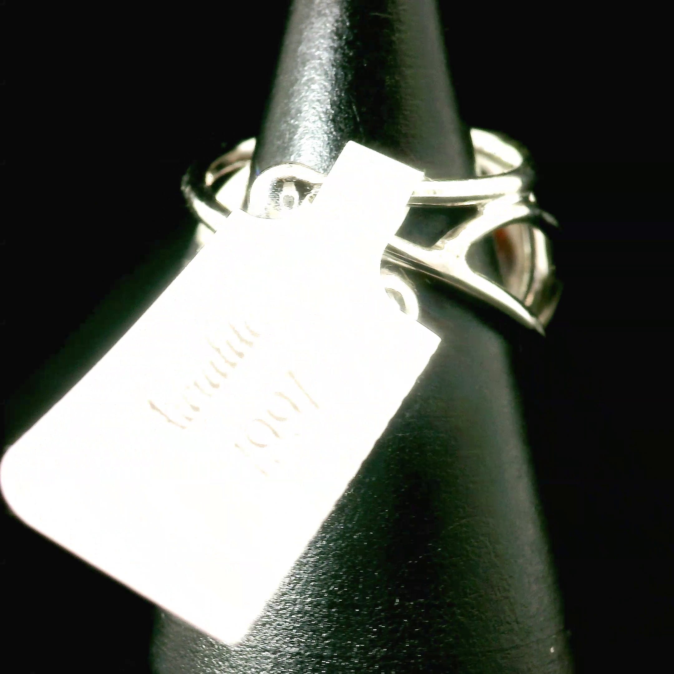 Auralite 23 Lotus Cuff Ring .925 Silver for Intuition and Protection