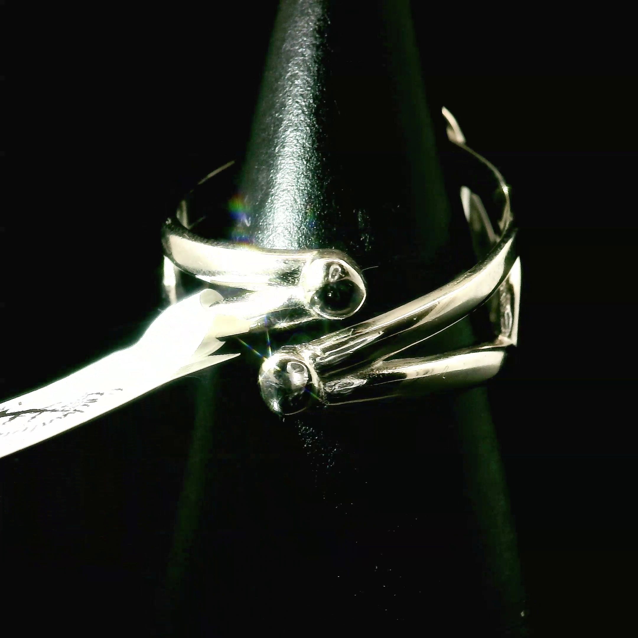 Botswana Agate Cuff Ring .925 Silver for Hope, Protection and Strength