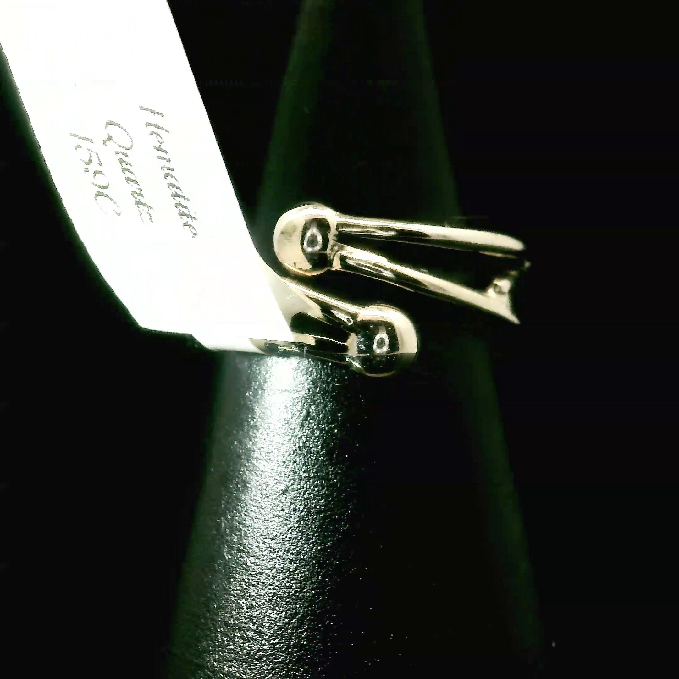 Hematite Quartz Cuff Ring .925 Sterling Silver for Grounding, Manifestation and Balance