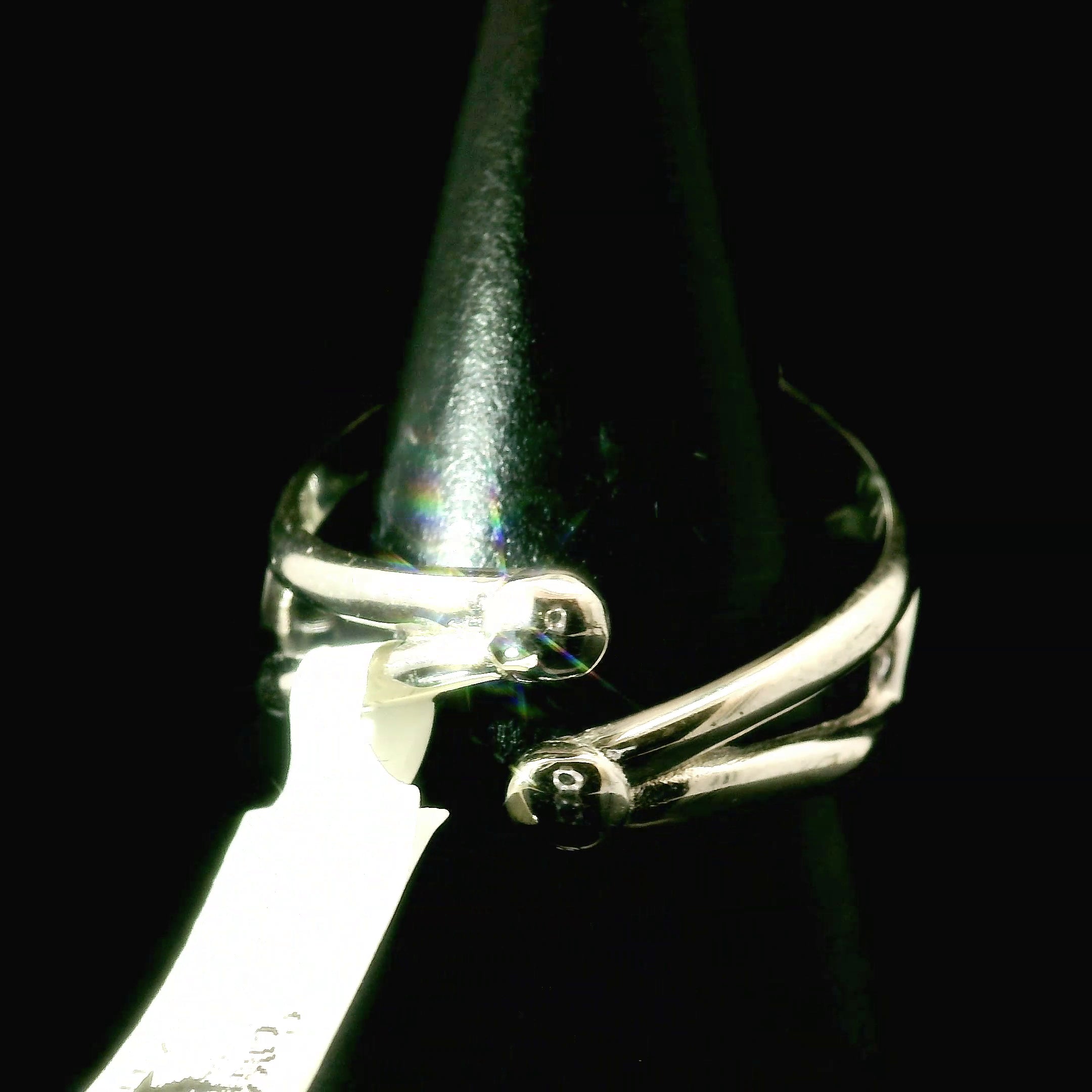 Writing Rock Cuff Ring 925 Silver for Creativity, Meditation and Sacred Writing