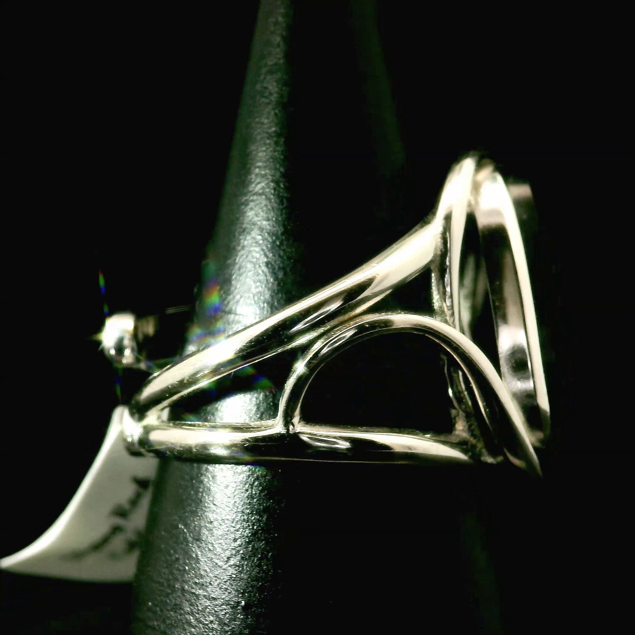 Writing Rock Cuff Ring 925 Silver for Creativity, Meditation and Sacred Writing