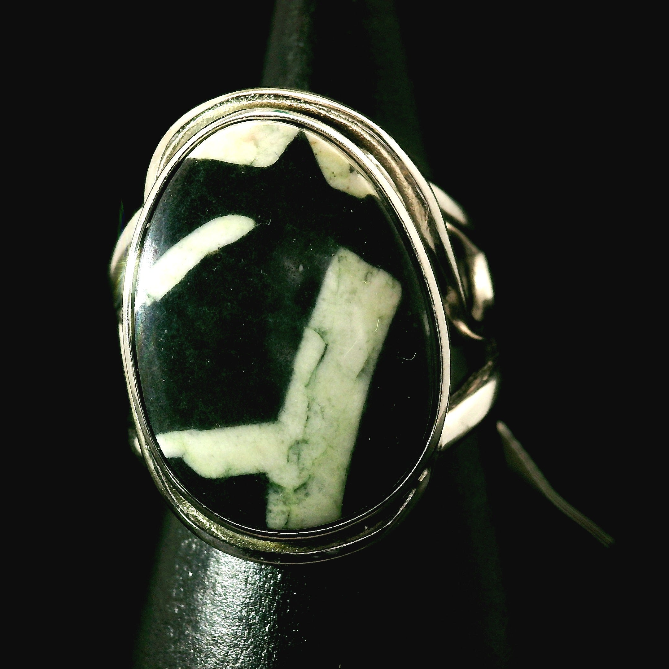 Writing Rock Cuff Ring 925 Silver for Creativity, Meditation and Sacred Writing