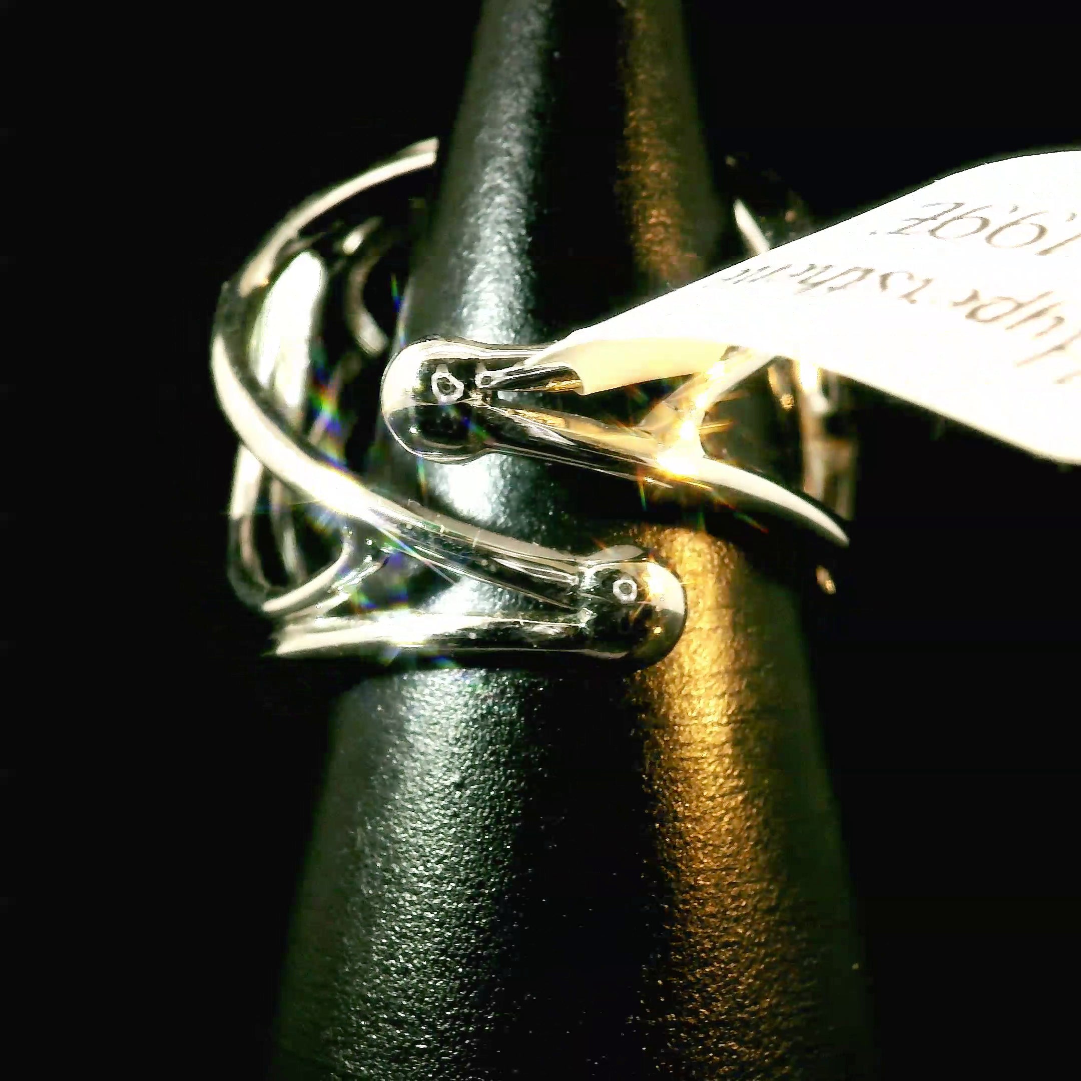 Hypersthene Money Toad Cuff Ring .925 Silver for Calm, Magic and Improved Manifestation