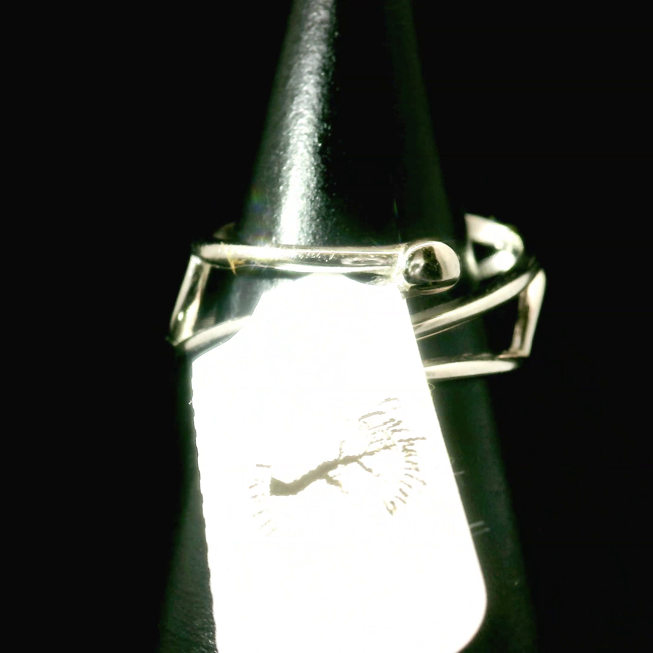 Smoky Herkimer Quartz Cuff Ring .925 Silver for Healing, Intention Setting and Manifesting your Desires